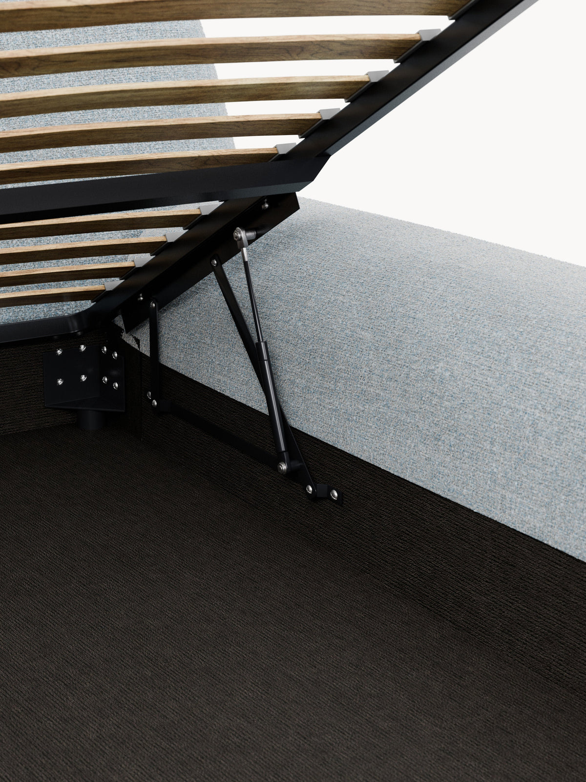 Wolke Upholstered Bouclé Bed with Storage