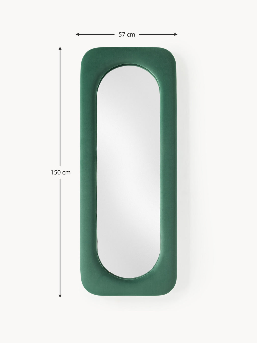 Zola Full-Length Wall Mirror with Velvet Frame