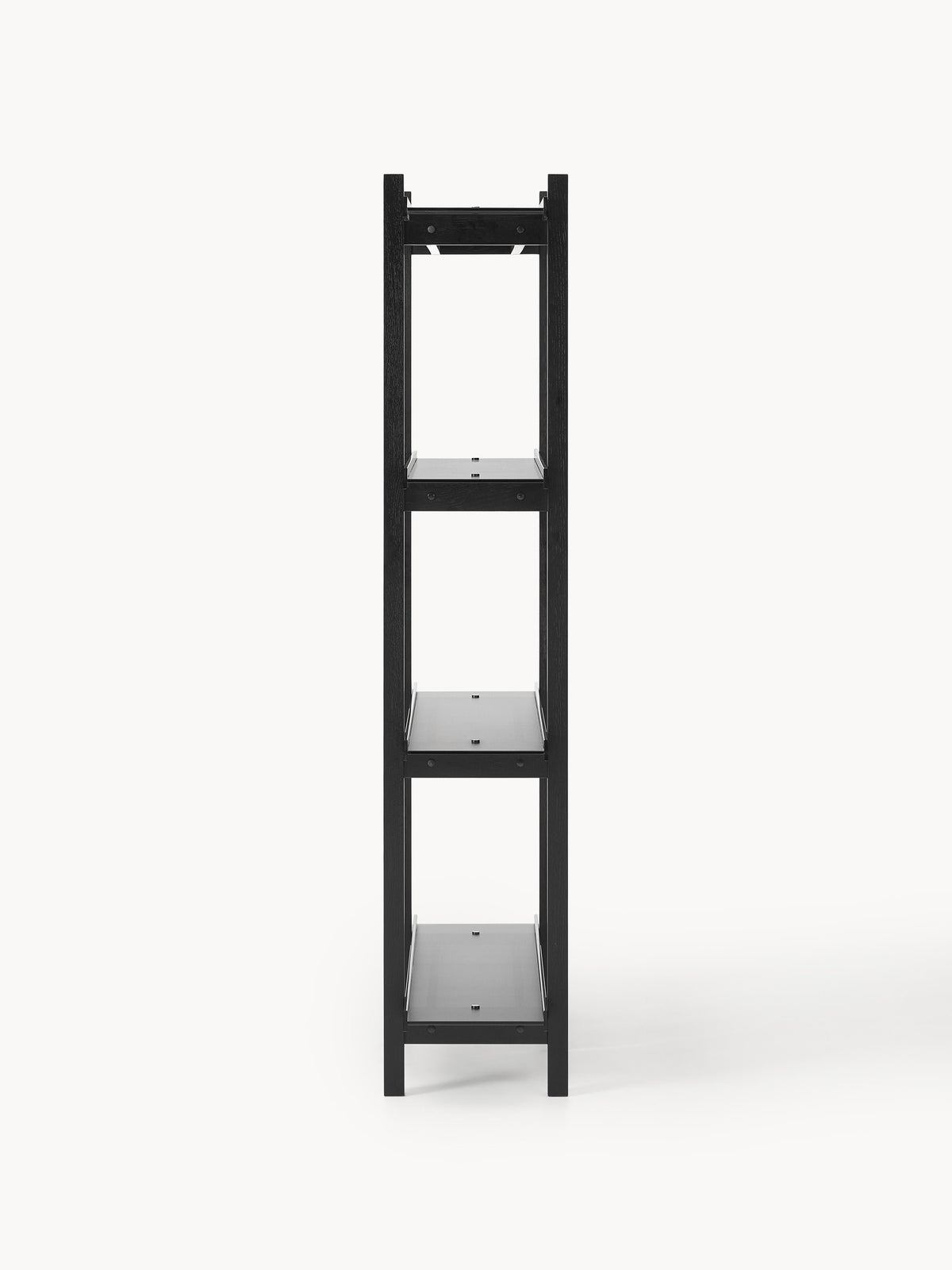 Alex Large Oak Shelving Unit with Glass Shelves