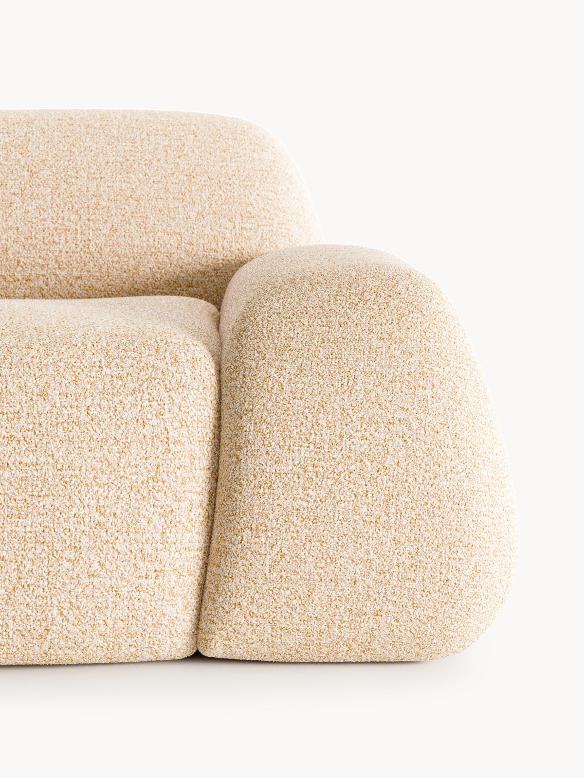 Wolke Modular Bouclé Corner Sofa (4-seater) with Chaise End