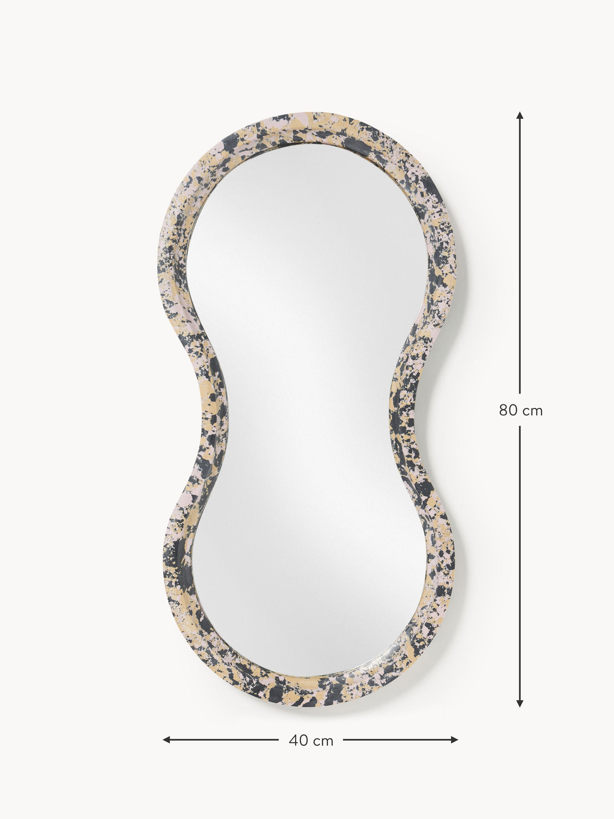 Elara Wall Mirror with Engineered Marble Frame