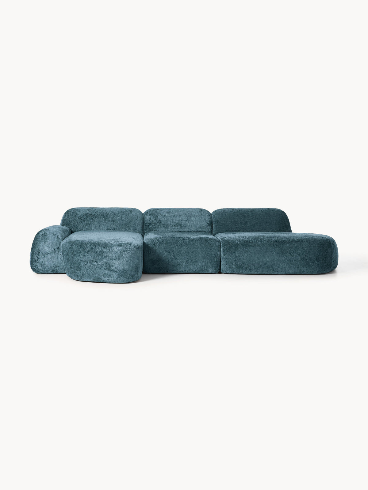 Wolke Modular Teddy Bouclé Corner Sofa (4-seater) with Chaise End