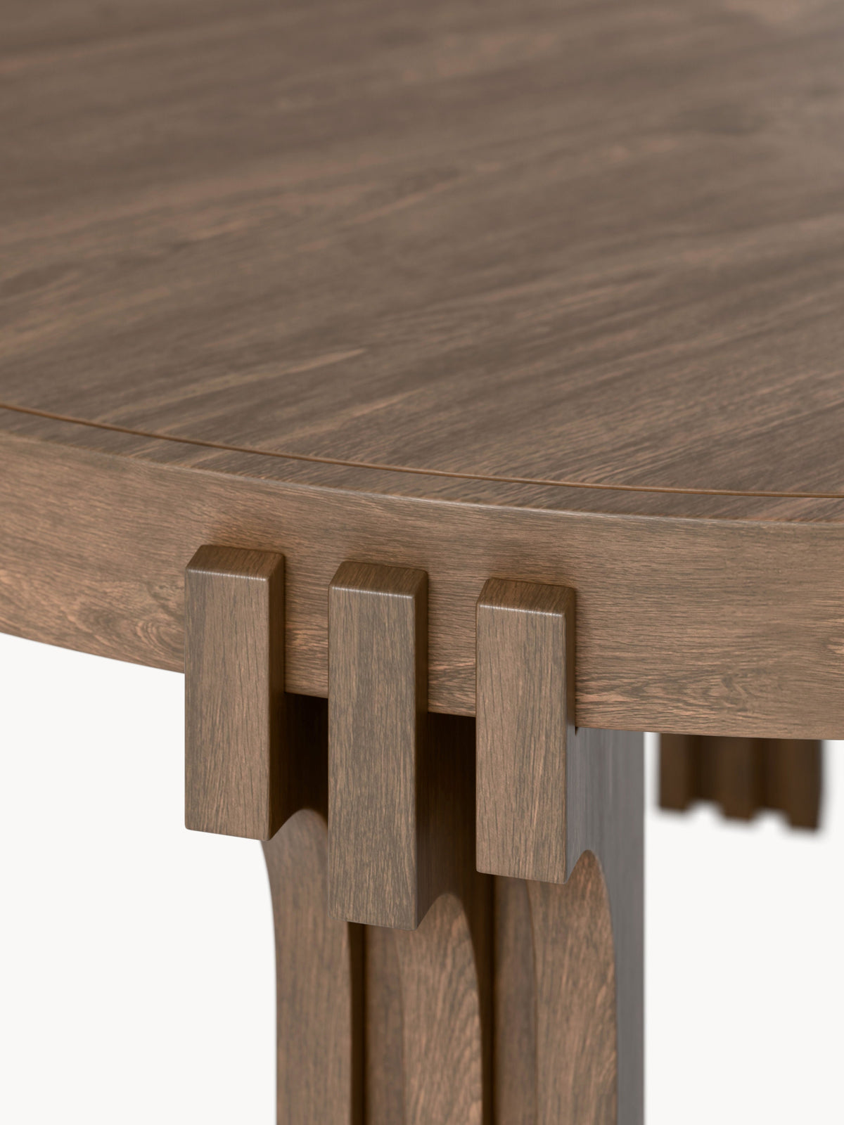 Nolan Round Oak Wood Dining Table, in various sizes
