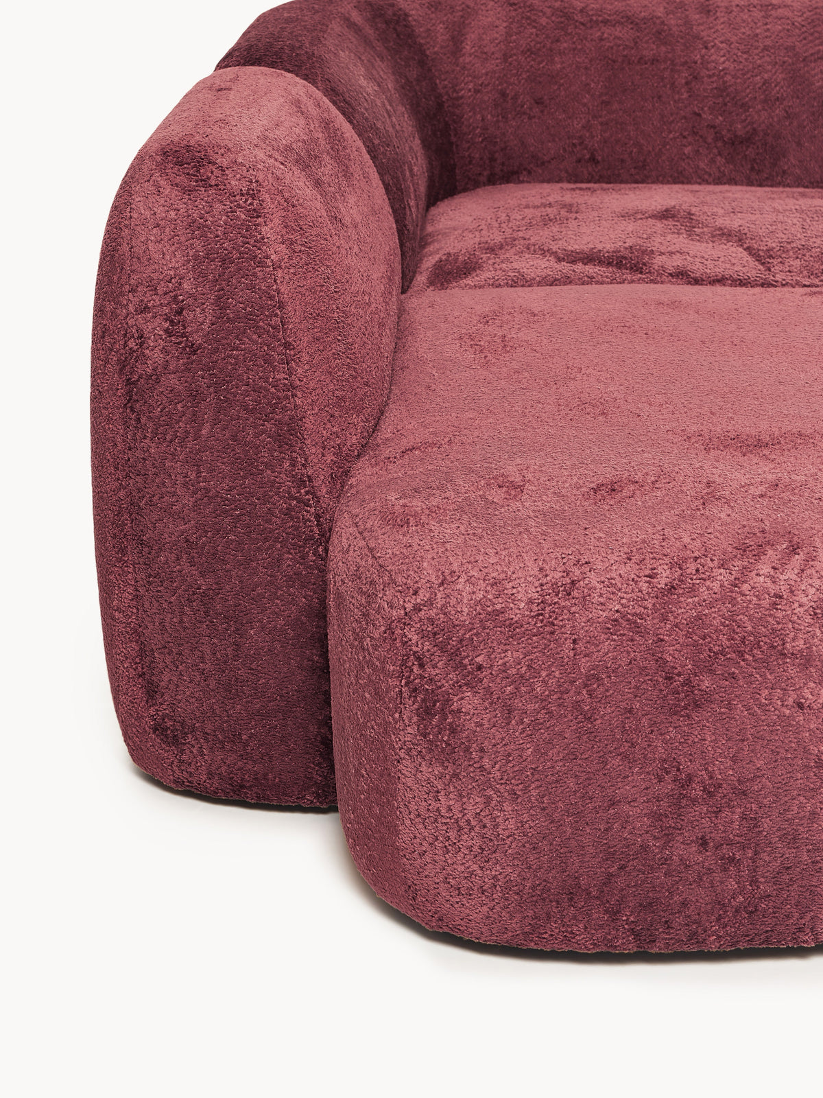 Wolke XL Modular Teddy Bouclé Corner Sofa with Chaise Ends