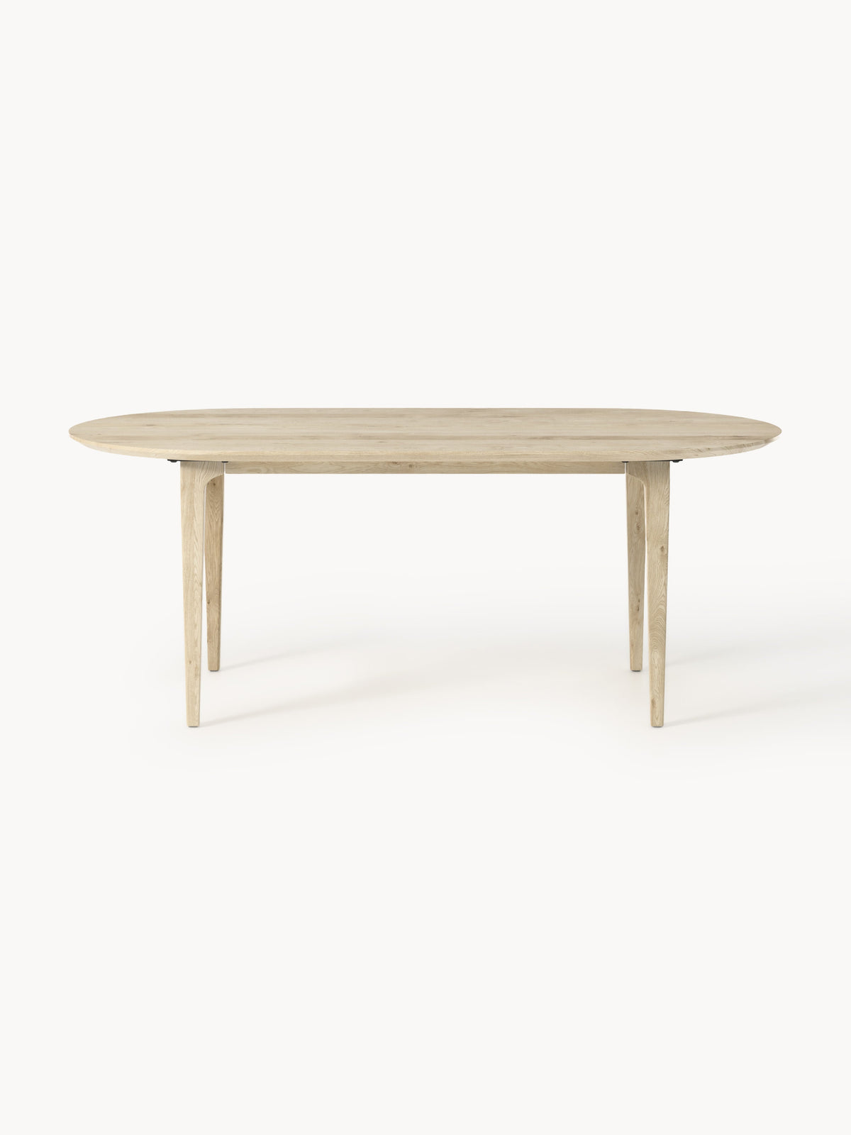 Archie Oval Oak Wood Dining Table, 200 x 100 cm