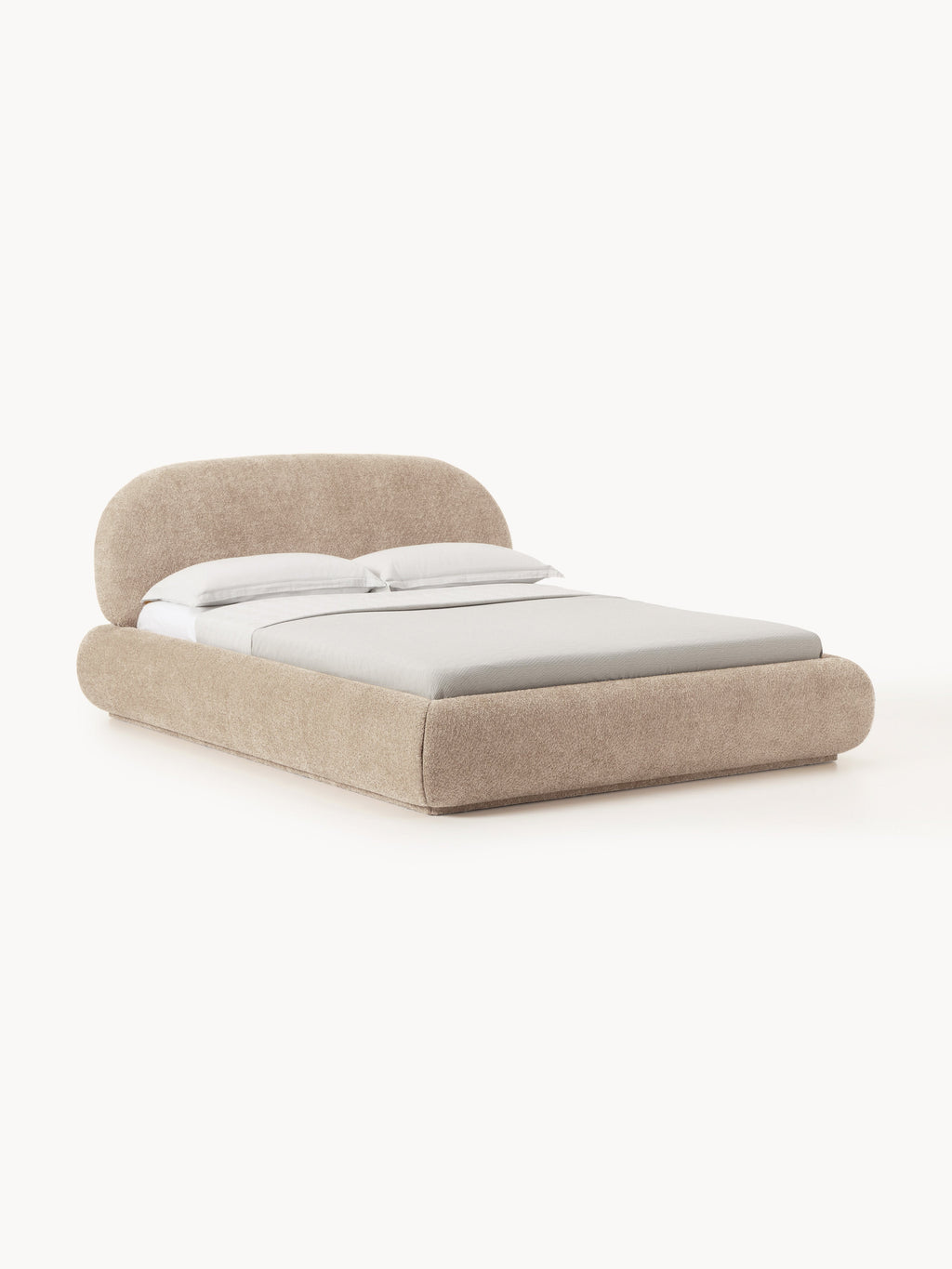 Alba Upholstered Teddy Bouclé Bed