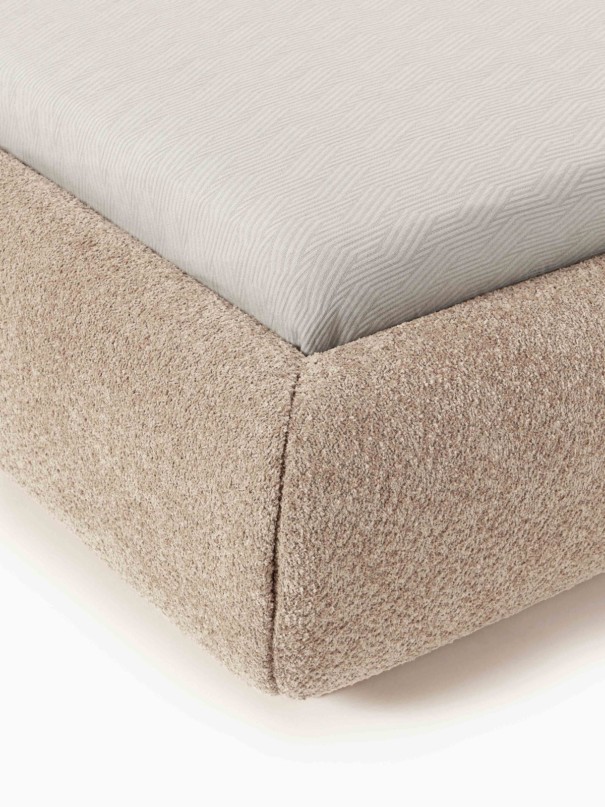Alba Upholstered Teddy Bouclé Bed