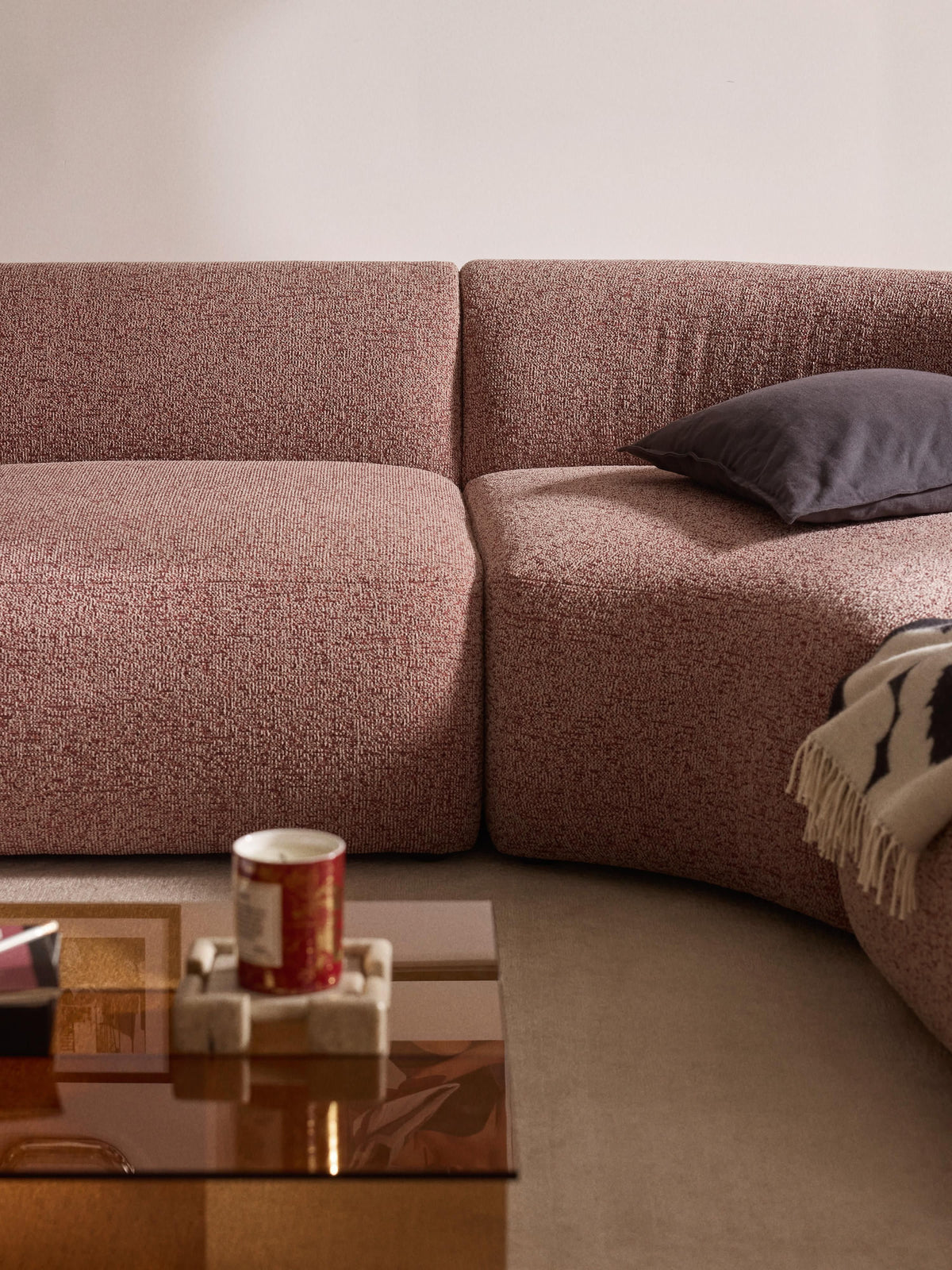 Sofia Modular Bouclé Corner Sofa (4-seater)