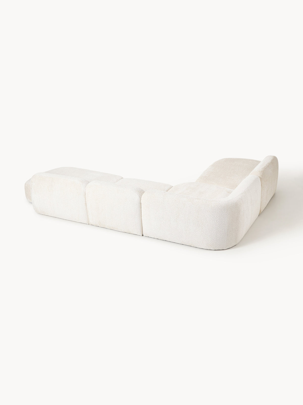 Wolke XL Modular Teddy Bouclé Corner Sofa with Chaise Ends
