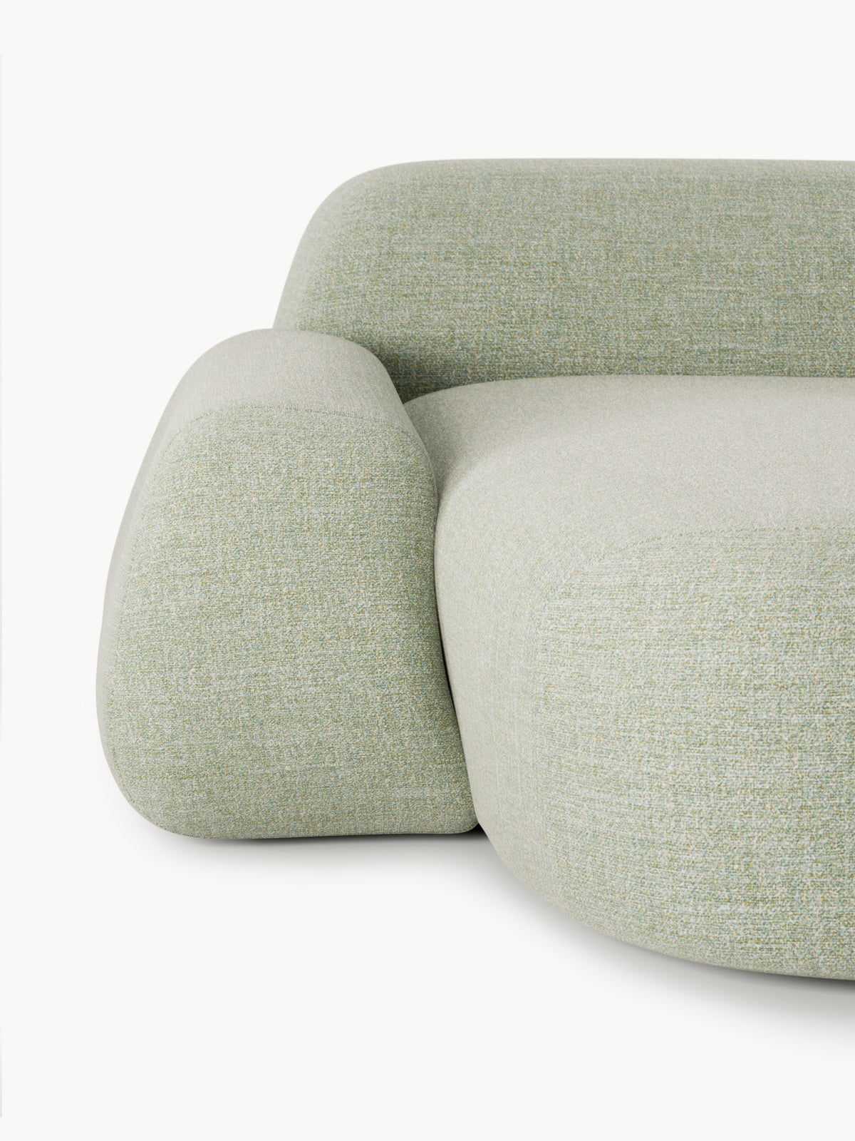 Wolke Modular Bouclé Corner Sofa (4-seater) with Chaise End