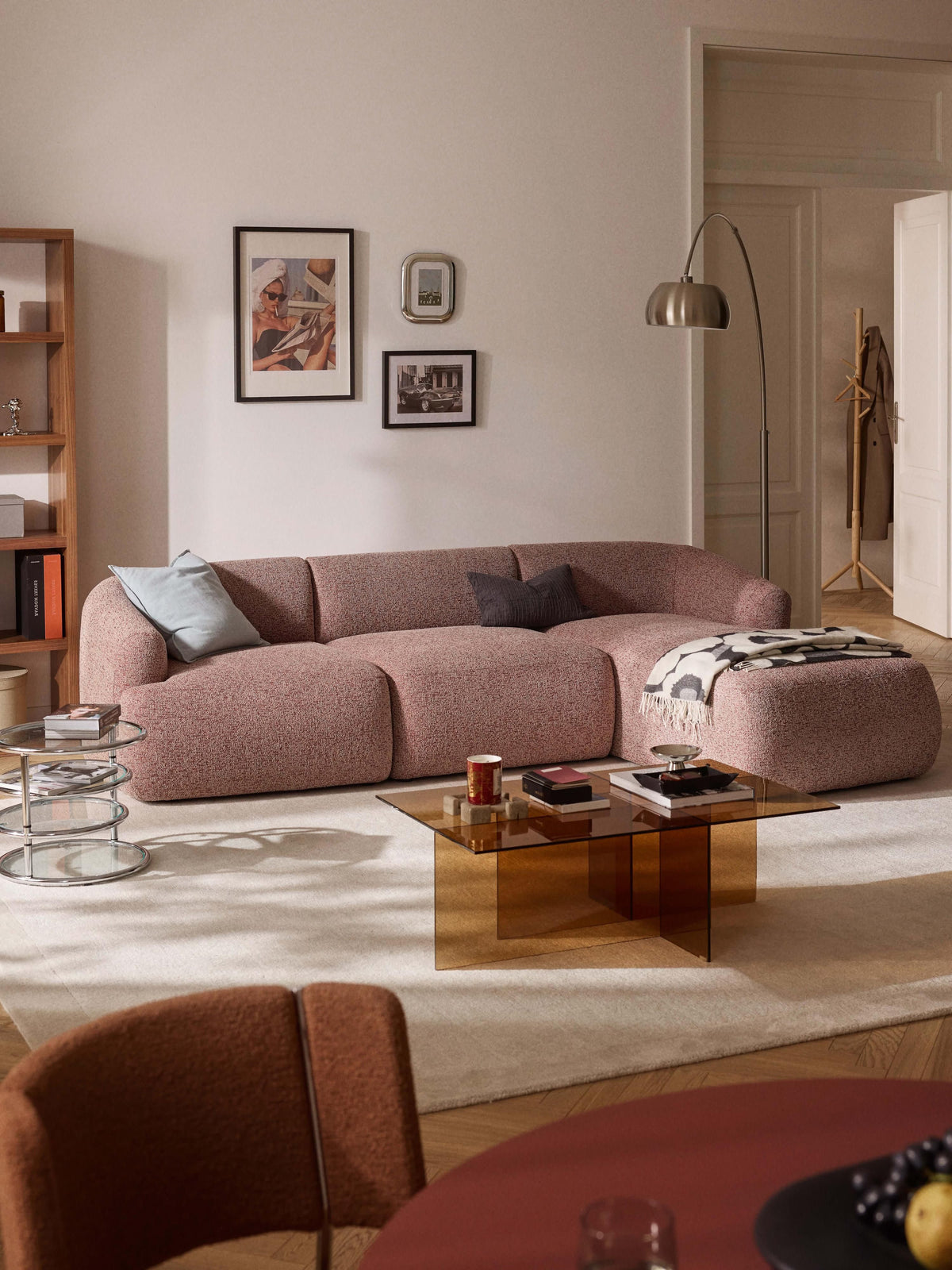 Sofia Bouclé Corner Chaise Module