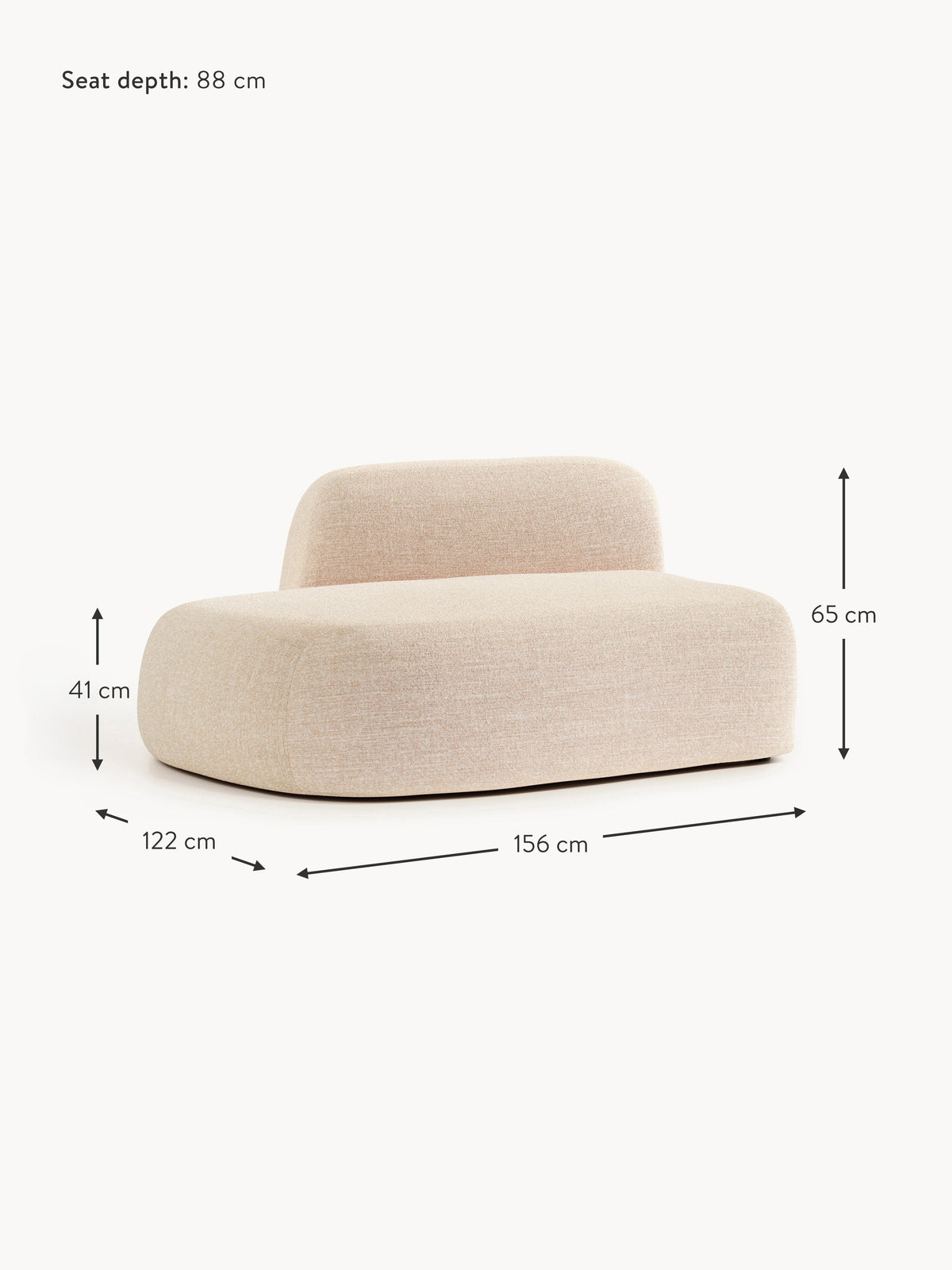 Wolke Bouclé Chaise Module