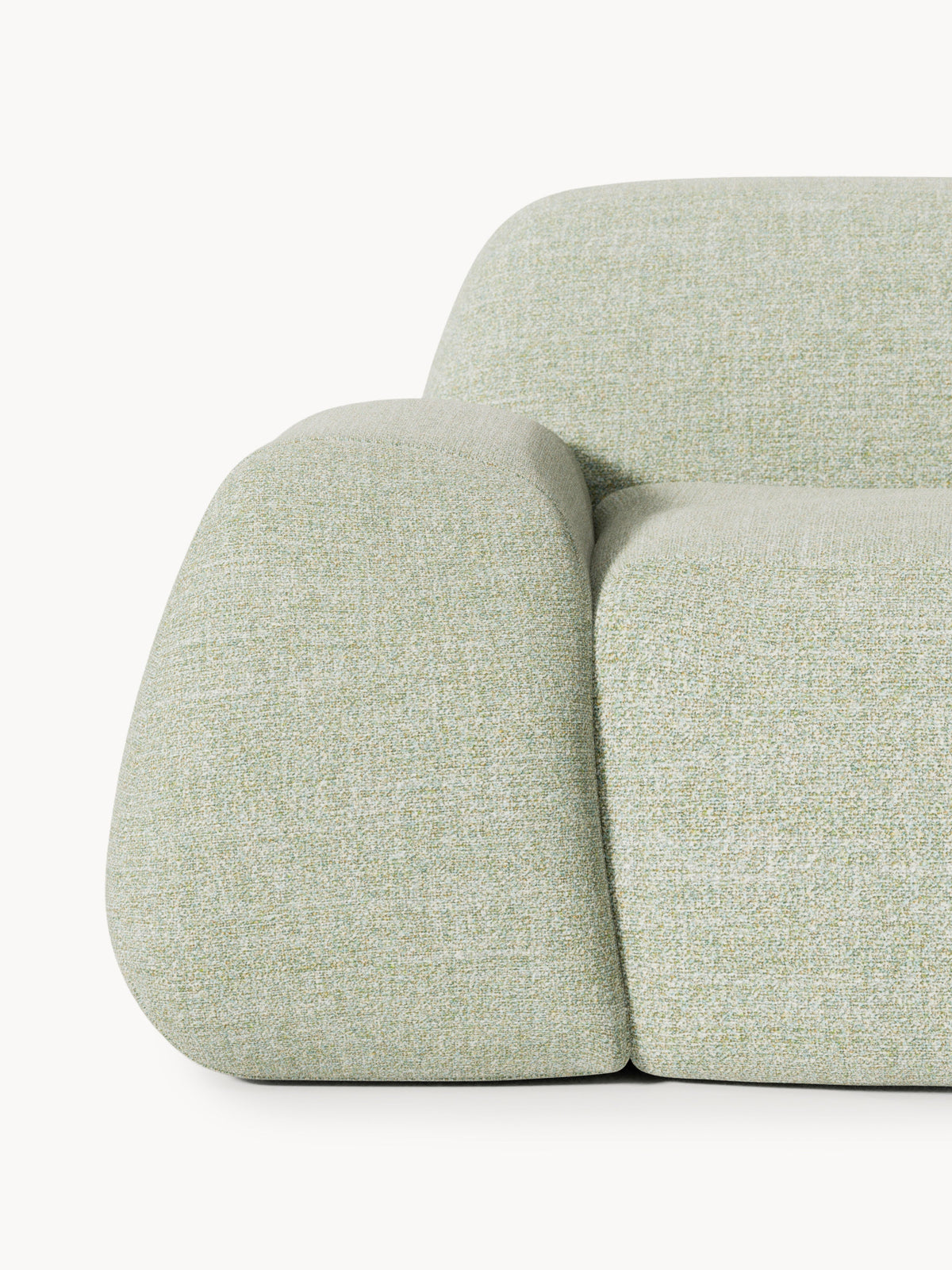 Wolke XL Modular Bouclé Corner Sofa with Chaise End