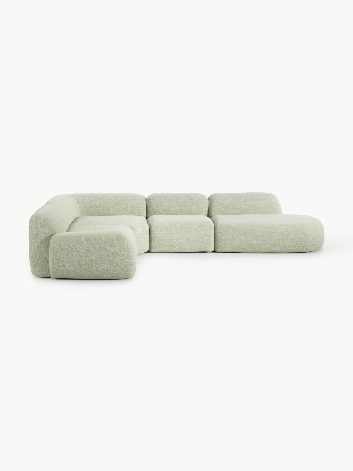 Wolke XL Modular Bouclé Corner Sofa with Chaise End