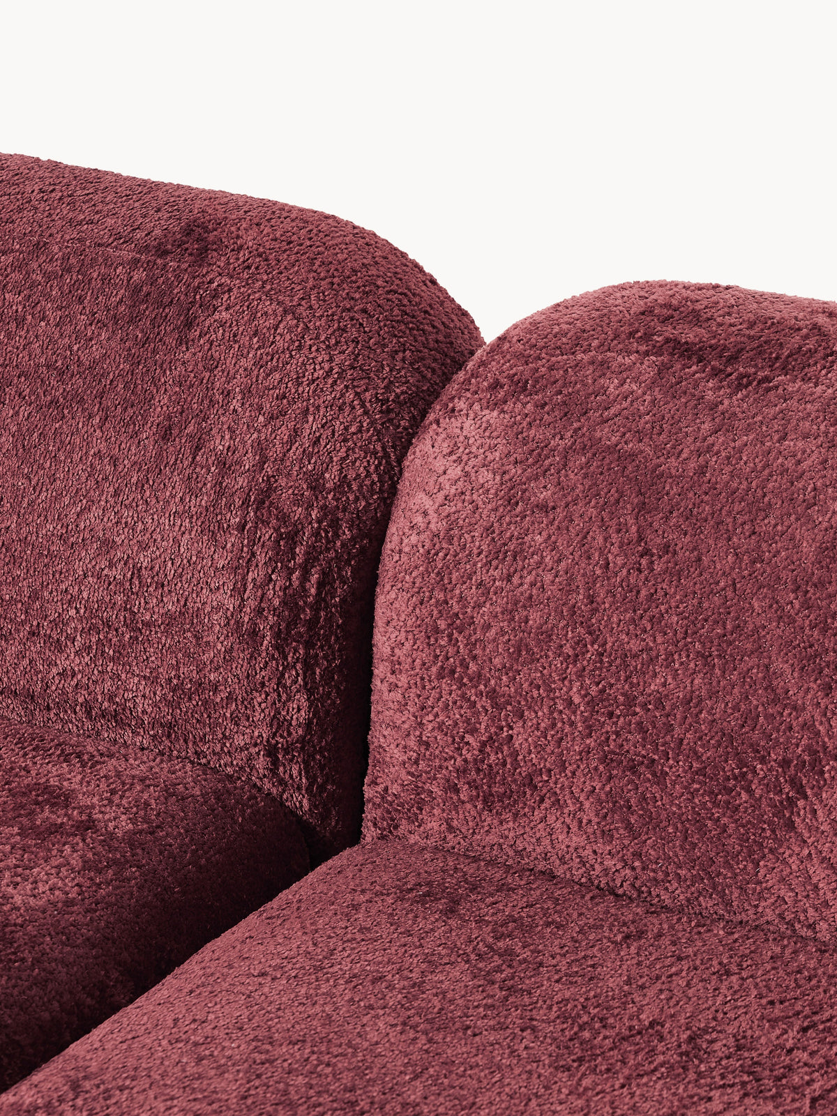 Wolke XL Modular Teddy Bouclé Corner Sofa with Chaise End