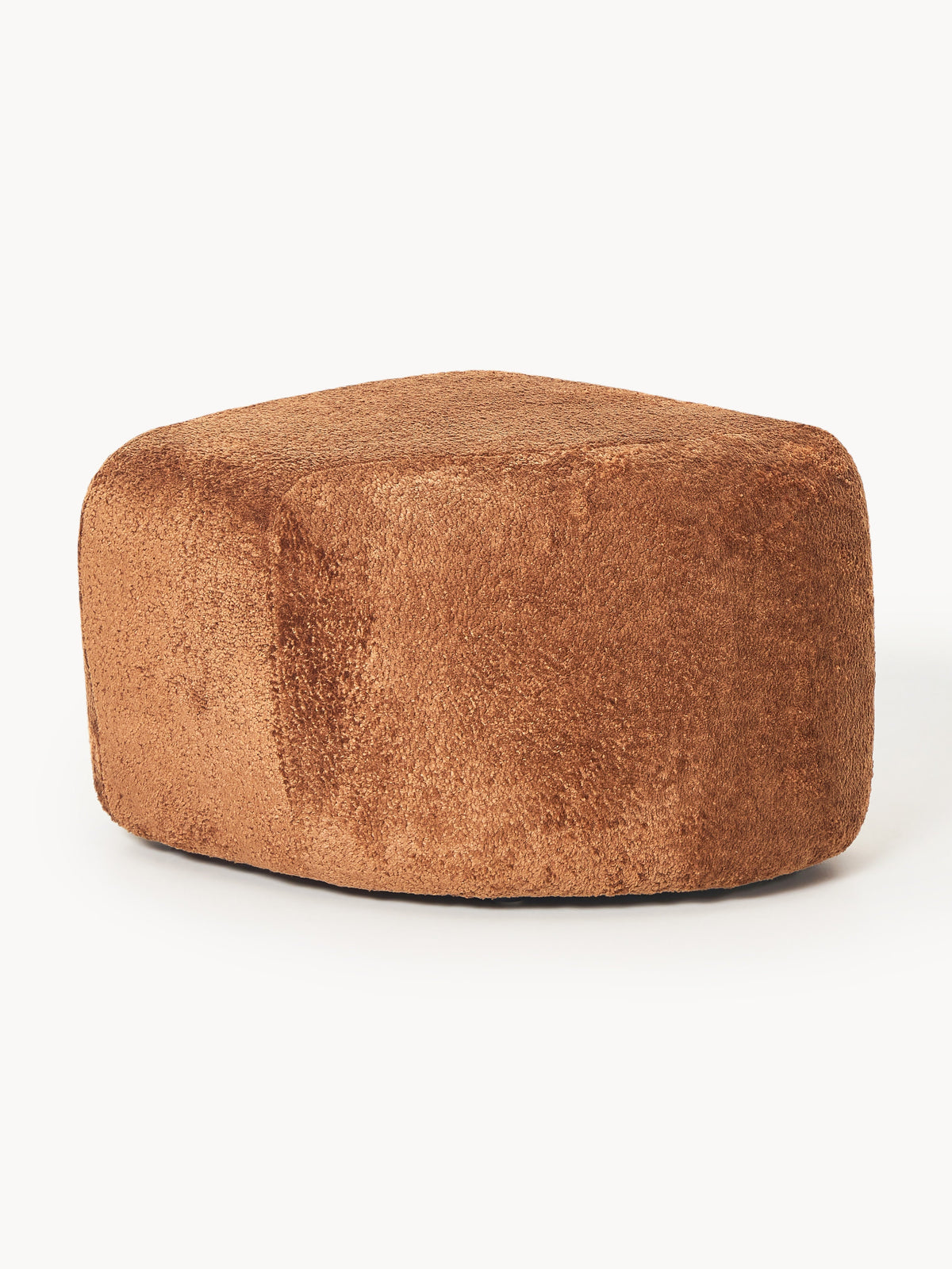 Gallery image 1 - Oval Teddy Bouclé Ottoman Wolke