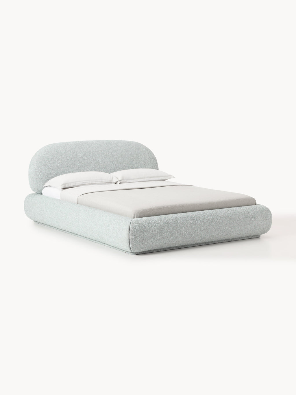 Gallery image 1 - Upholstered Bouclé Bed Alba with Storage