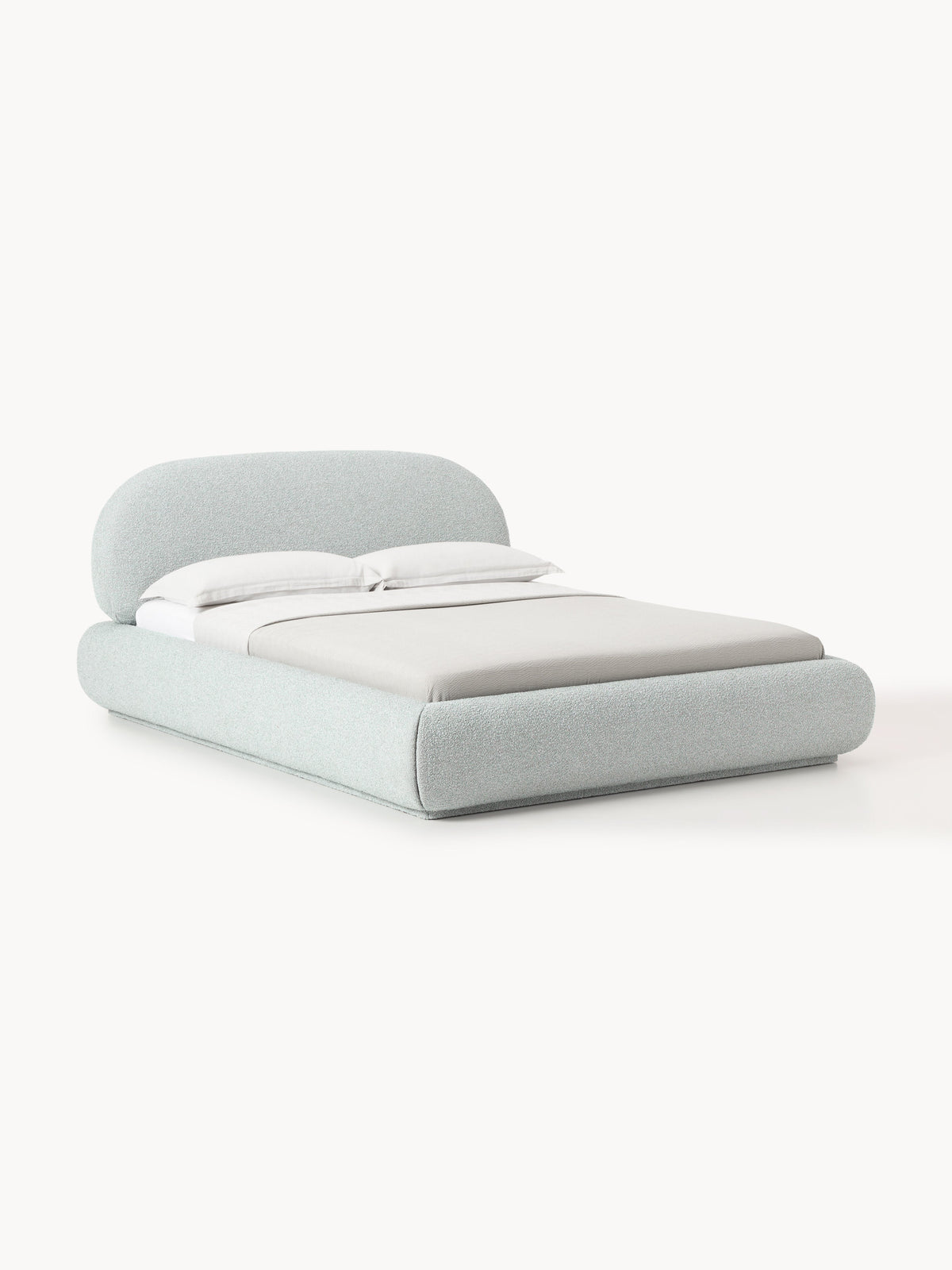 Alba Upholstered Bouclé Bed with Storage
