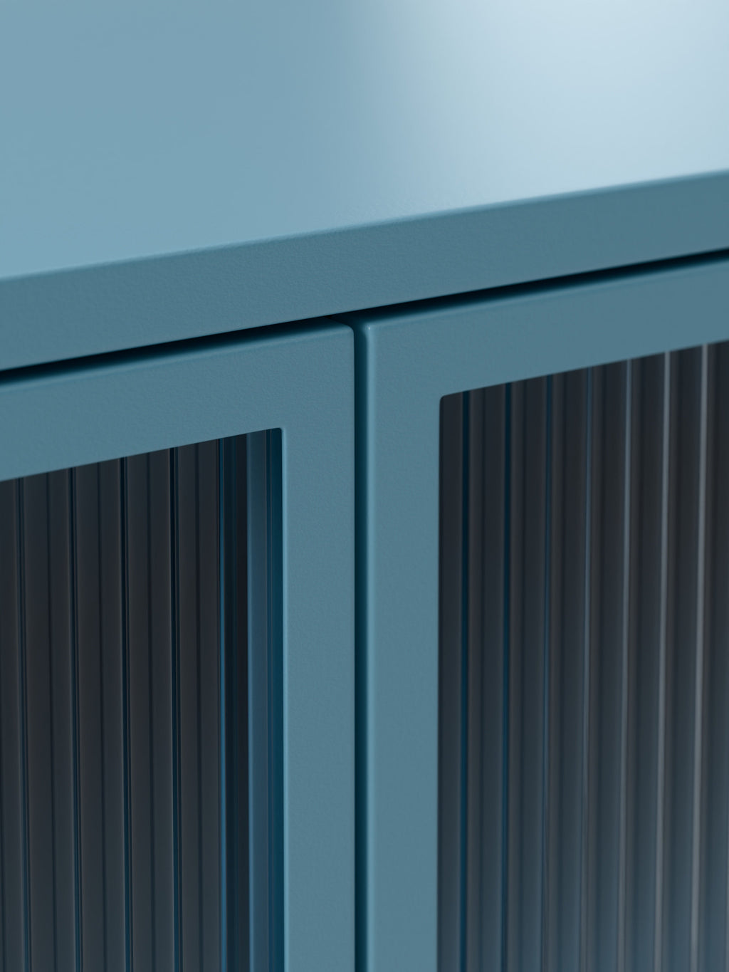 Robyn Metal Lowboard with Glass Front