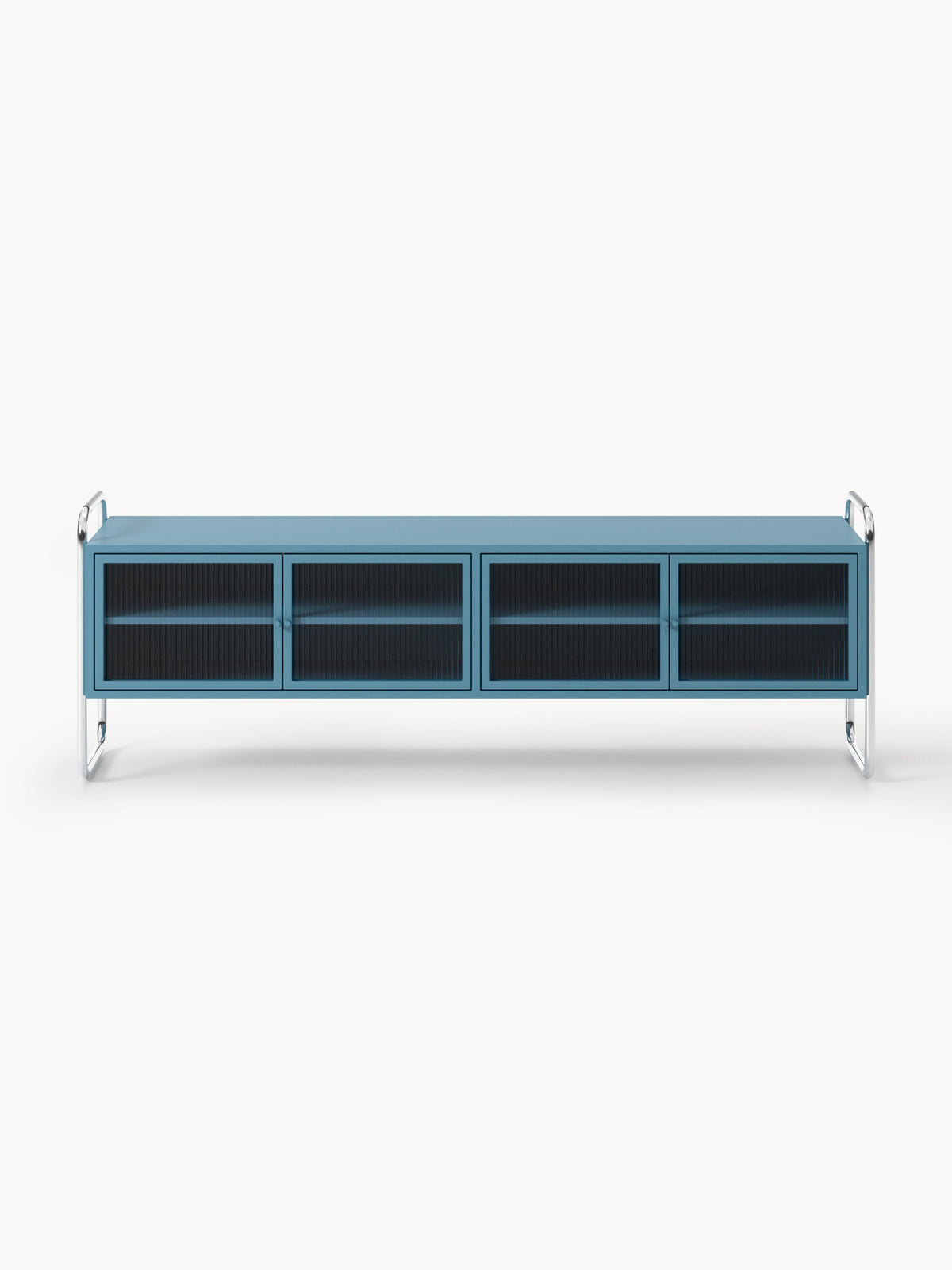 Robyn Metal Lowboard with Glass Front