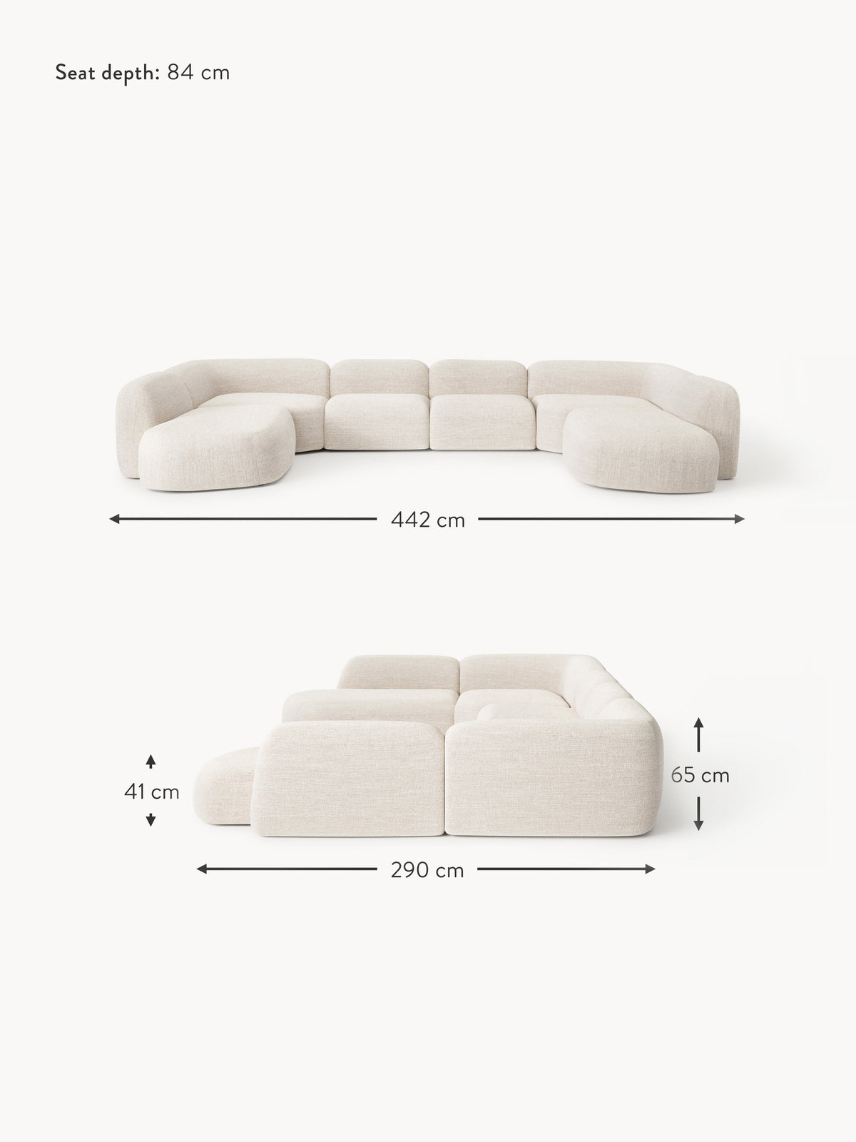 Wolke XL Modular Bouclé Sofa