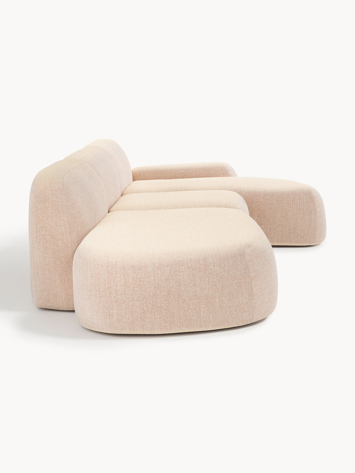 Wolke Modular Bouclé Corner Sofa (4-seater) with Chaise End