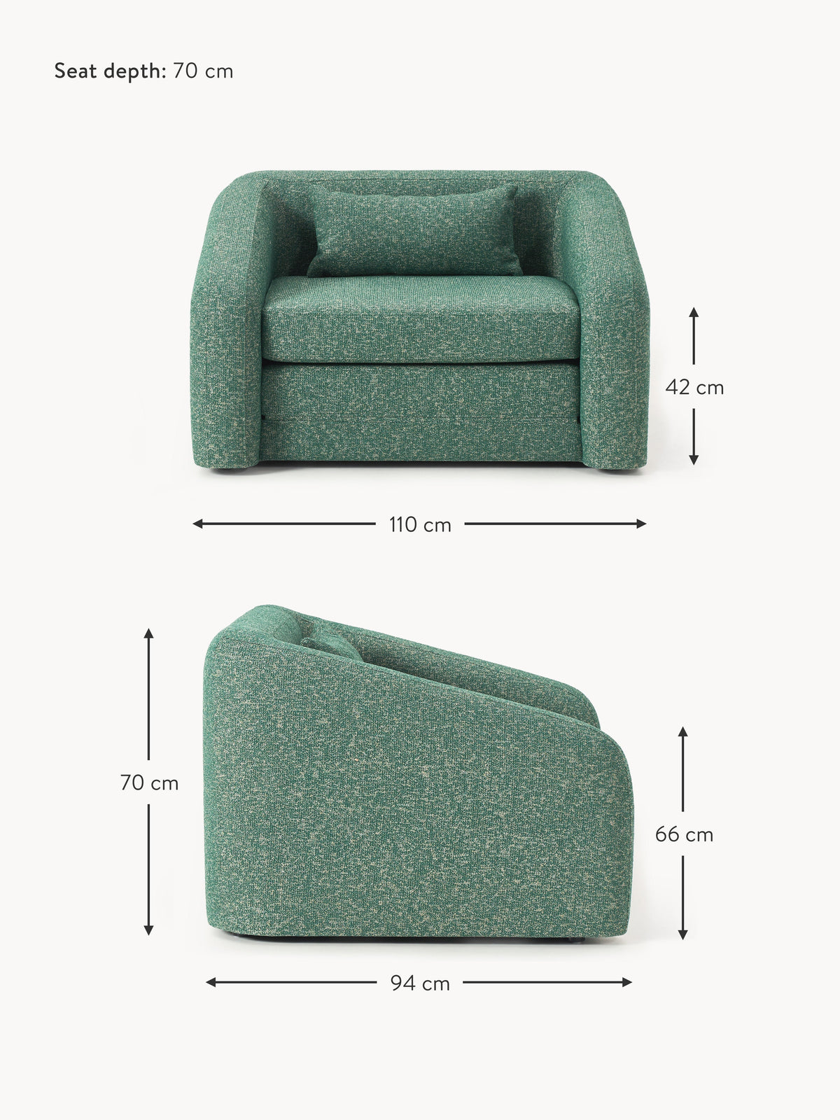 Eliot Bouclé Chair Bed