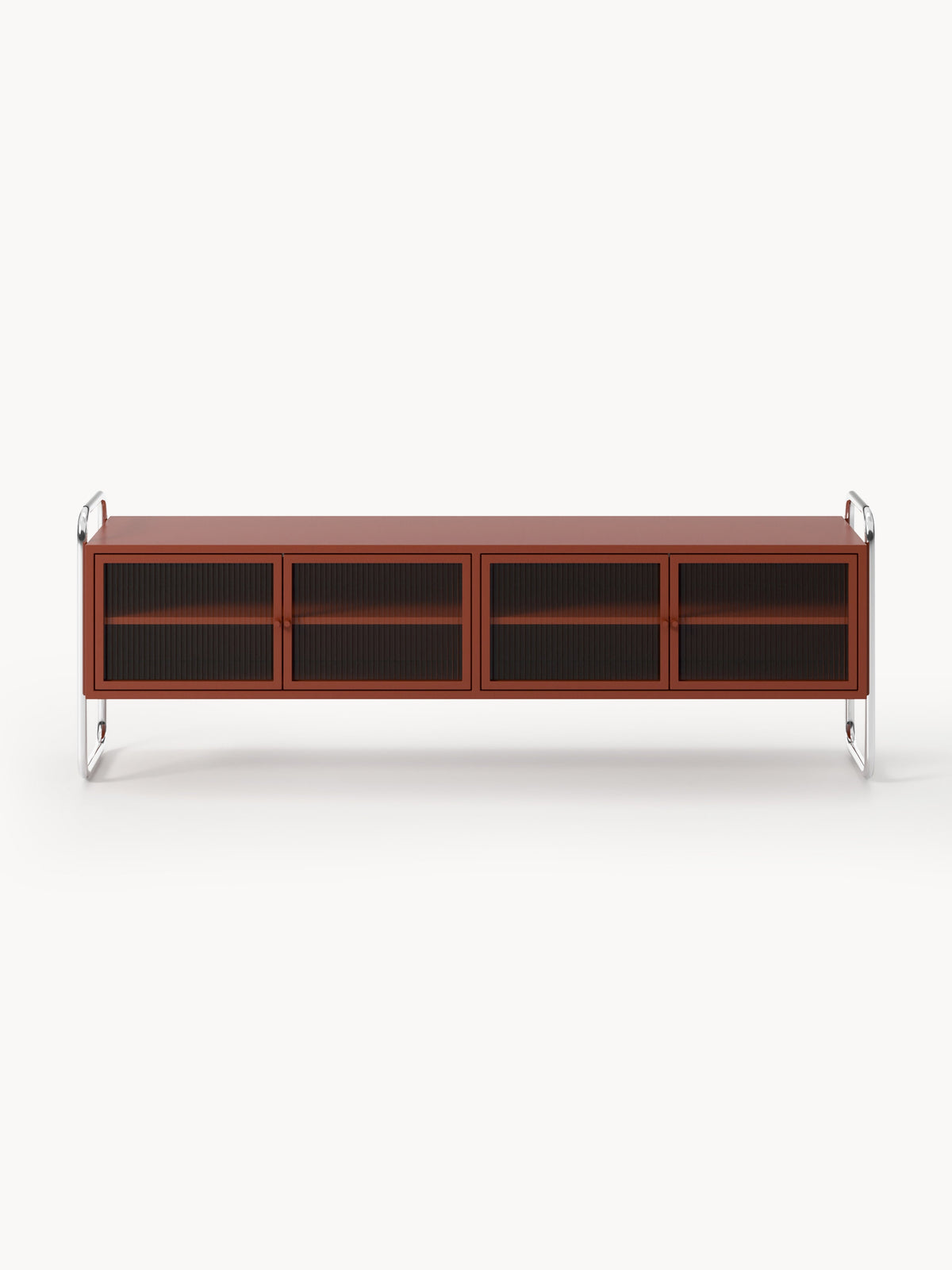 Robyn Metal Lowboard with Glass Front