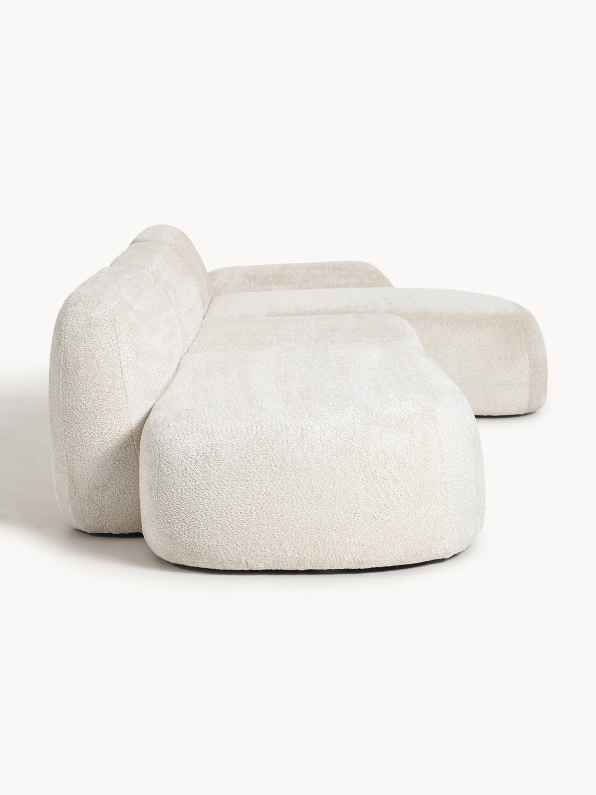 Wolke Modular Teddy Bouclé Corner Sofa (4-seater) with Chaise End