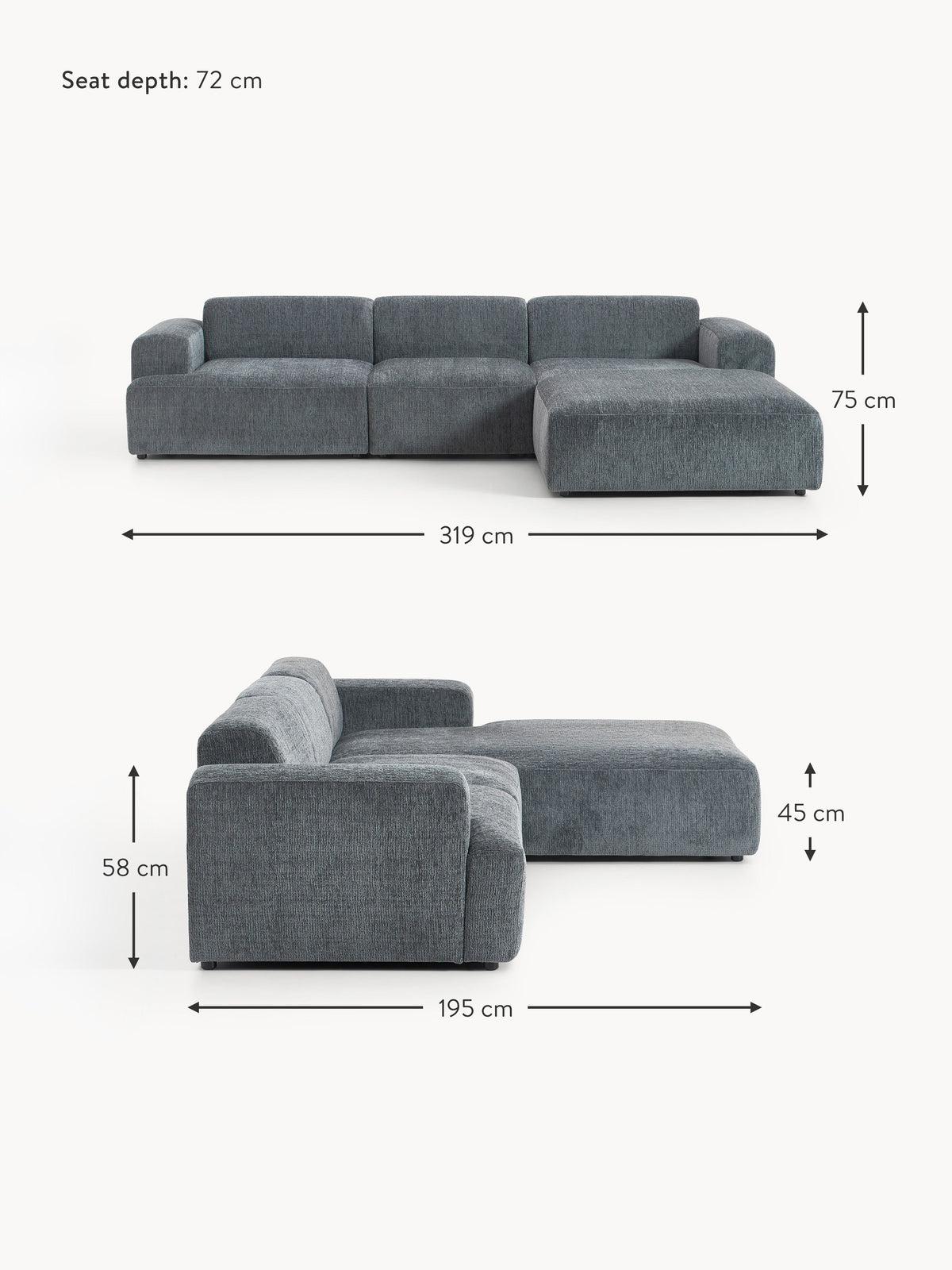 Melva Corner Sofa (4-seater)