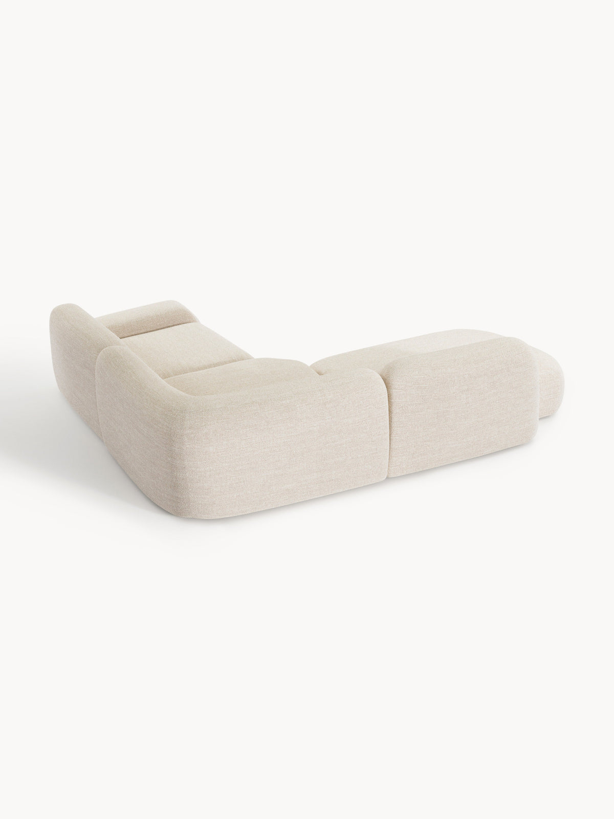 Wolke Modular Bouclé Corner Sofa (4-seater) with Chaise End
