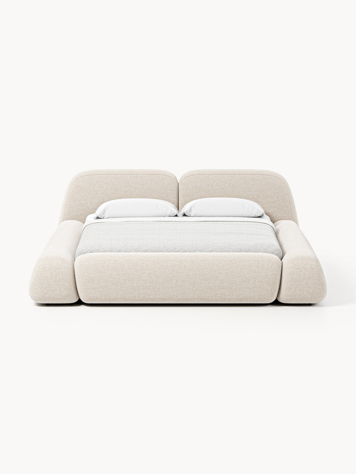 Wolke Upholstered Bouclé Bed with Storage