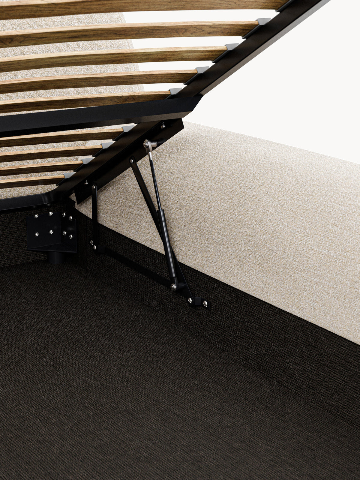 Wolke Upholstered Bouclé Bed with Storage