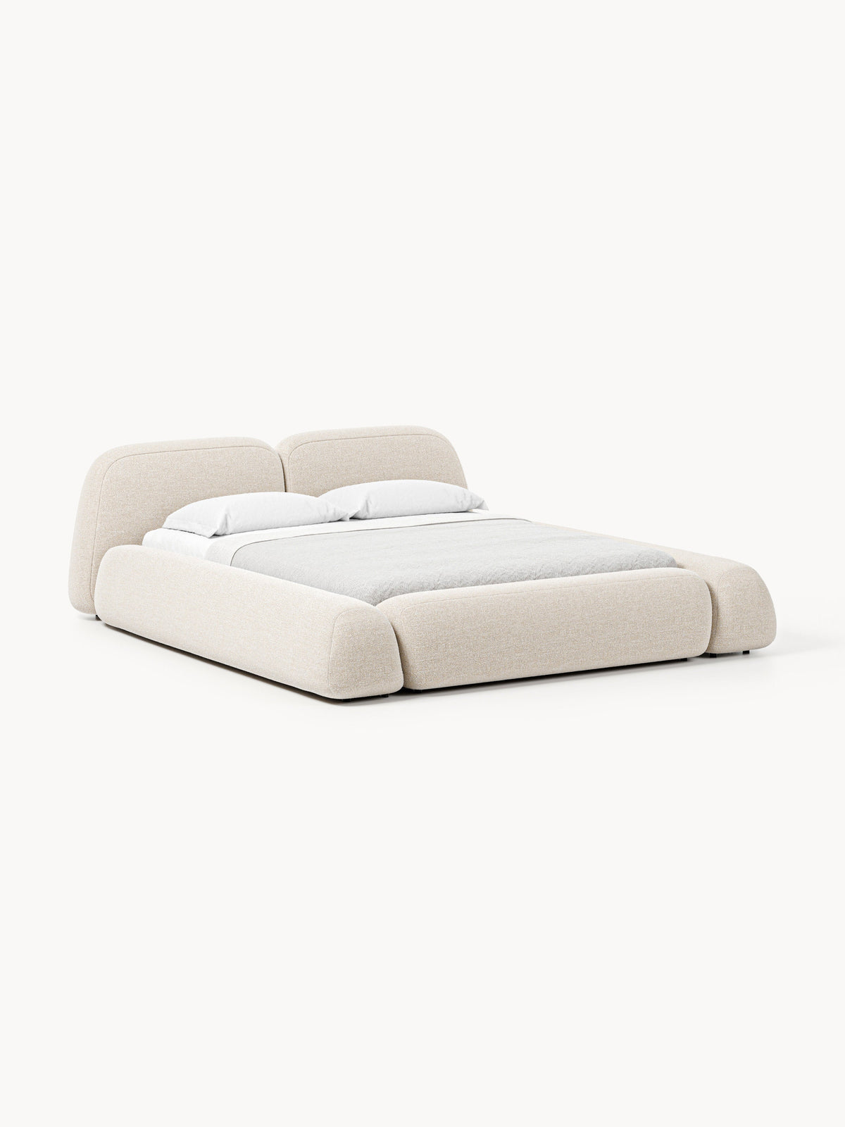 Wolke Upholstered Bouclé Bed with Storage
