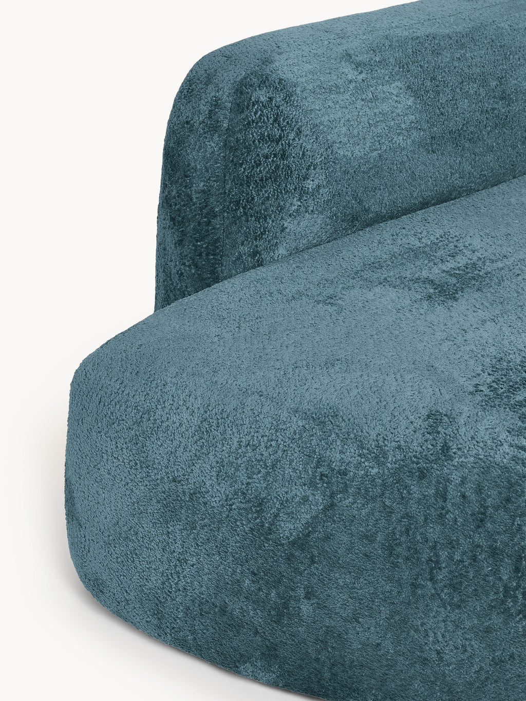 Wolke XL Modular Teddy Bouclé Corner Sofa with Chaise End