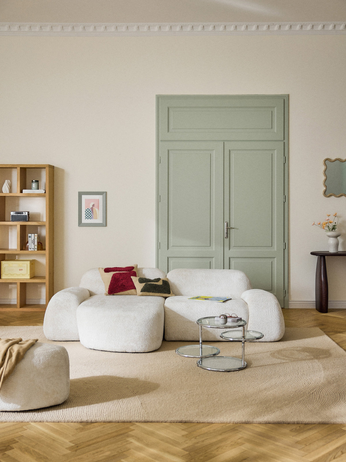 Wolke Modular Teddy Bouclé Corner Sofa (3-seater)