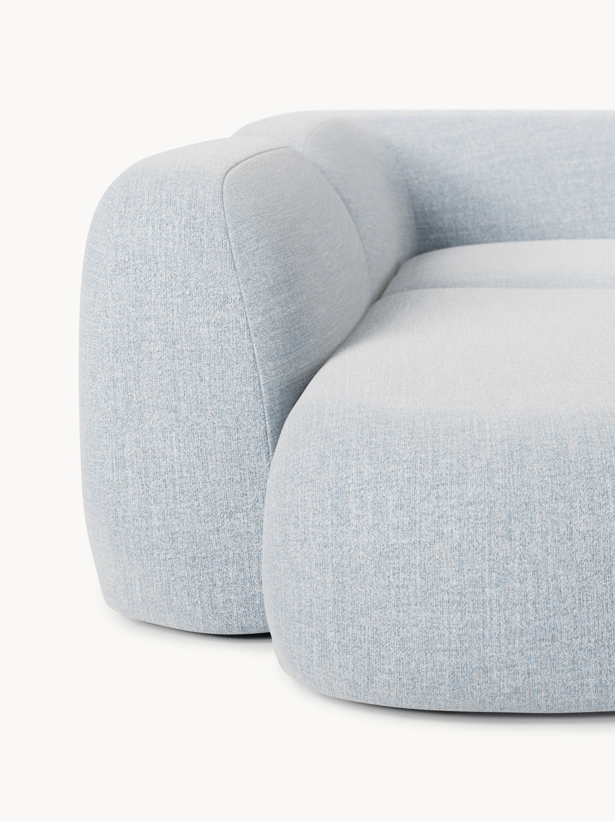 Wolke XL Modular Bouclé Corner Sofa with Chaise Ends