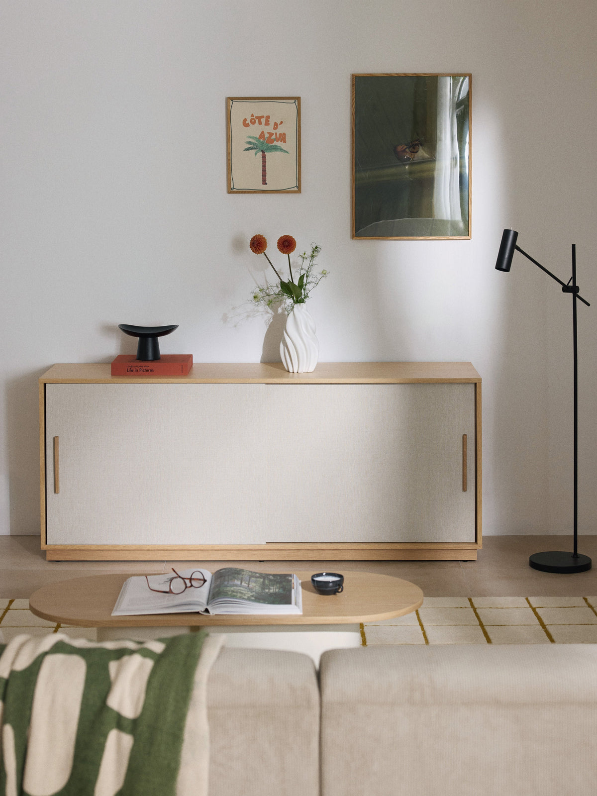 Wisp Wooden Sideboard with Upholstered Front