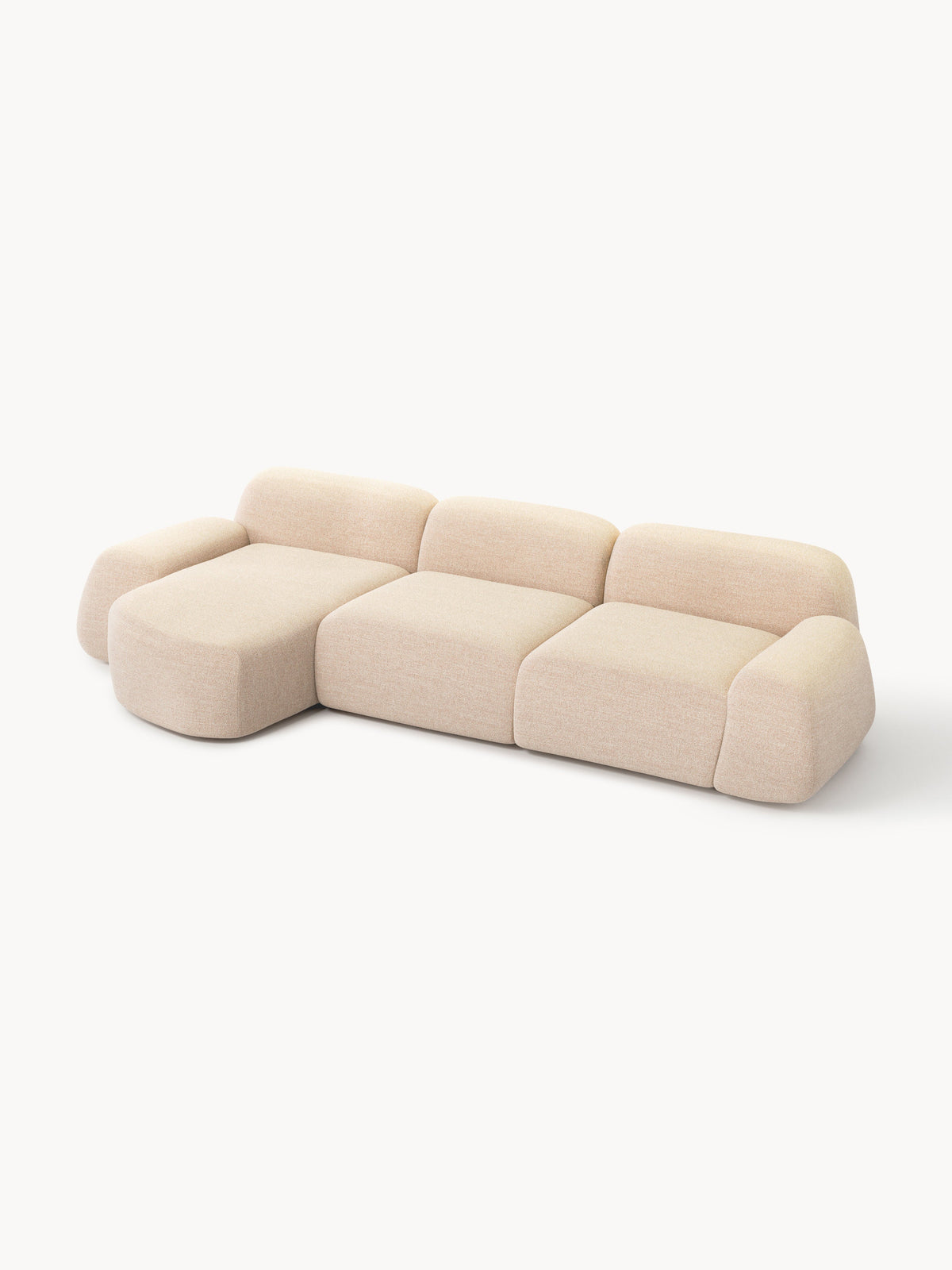 Wolke Modular Bouclé Corner Sofa (4-seater)