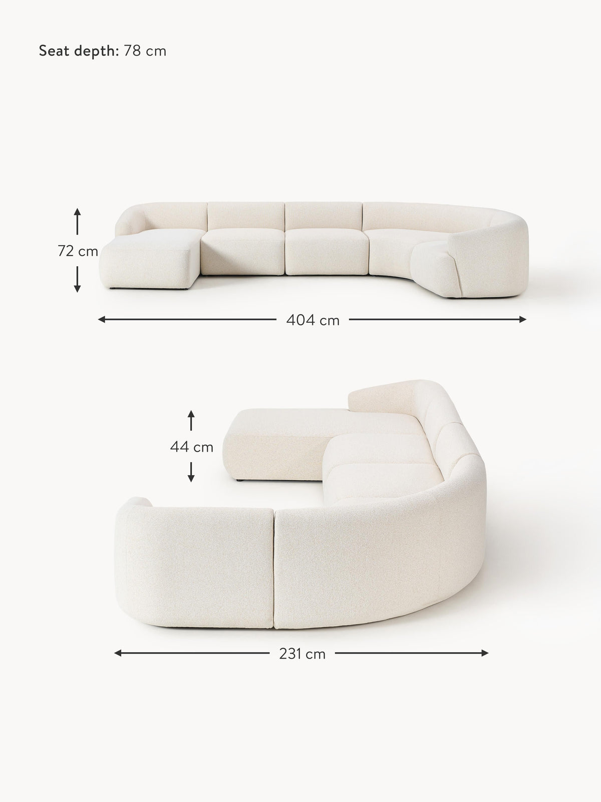 Sofia XL Modular Bouclé Sofa