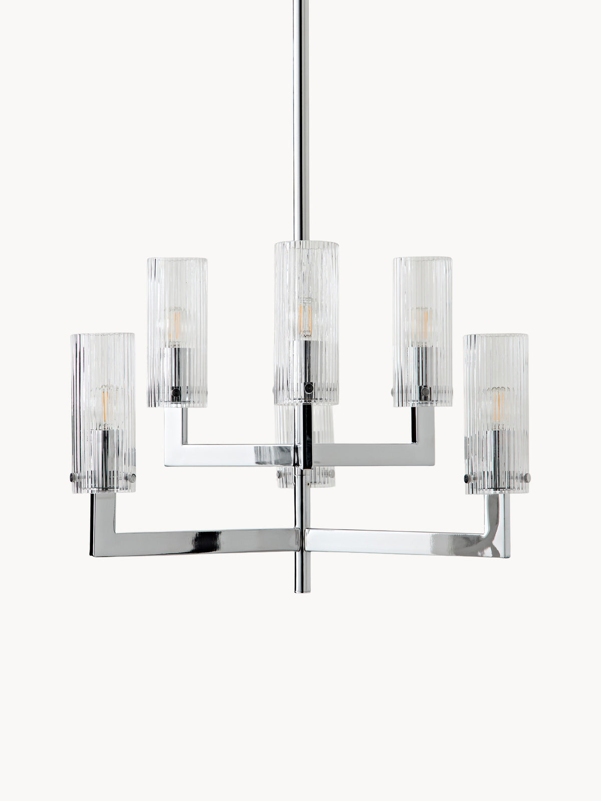 Gallery image 1 - Ribbed Glass Chandelier Emmi