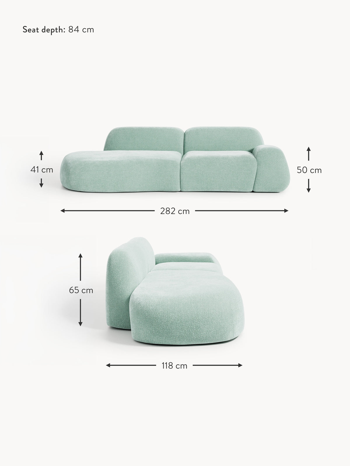 Wolke Modular Chaise (3-seater)
