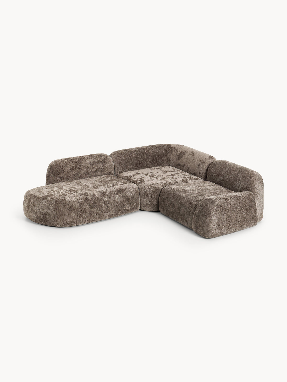 Wolke Modular Teddy Bouclé Corner Sofa (4-seater) with Chaise End