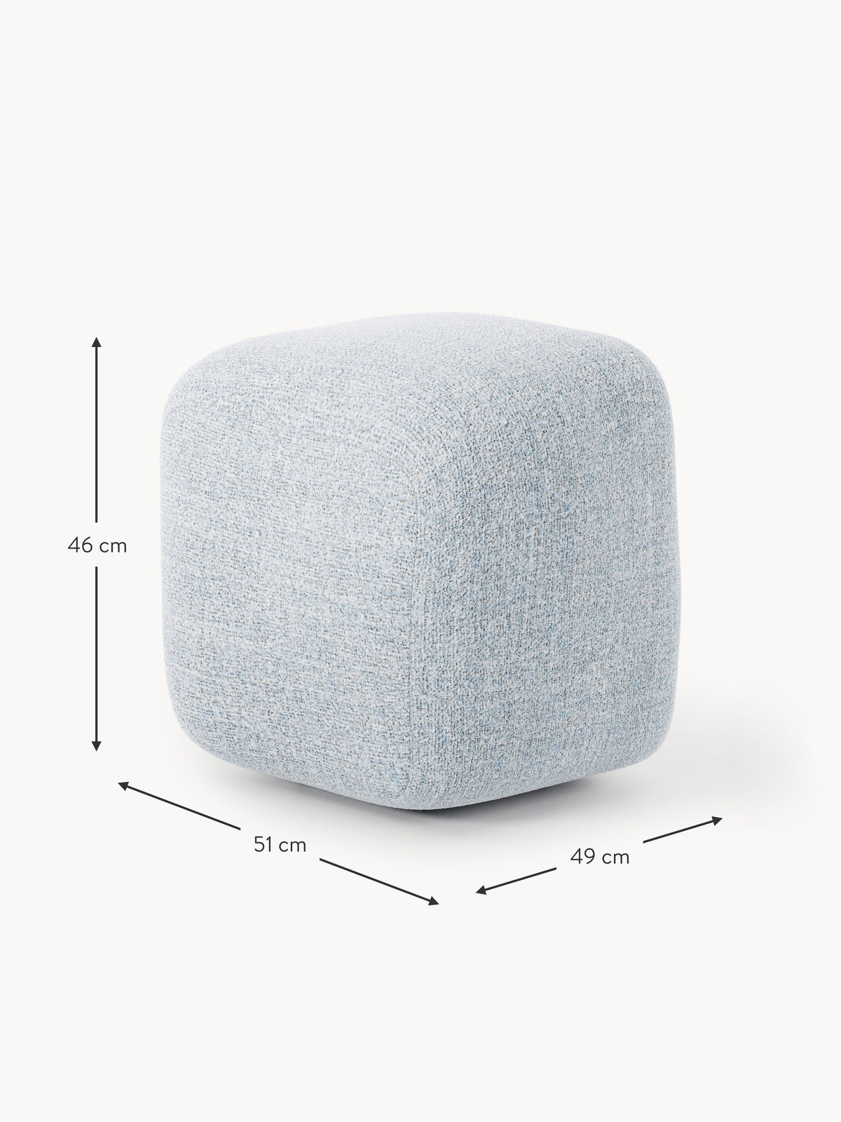 Wolke High Bouclé Ottoman