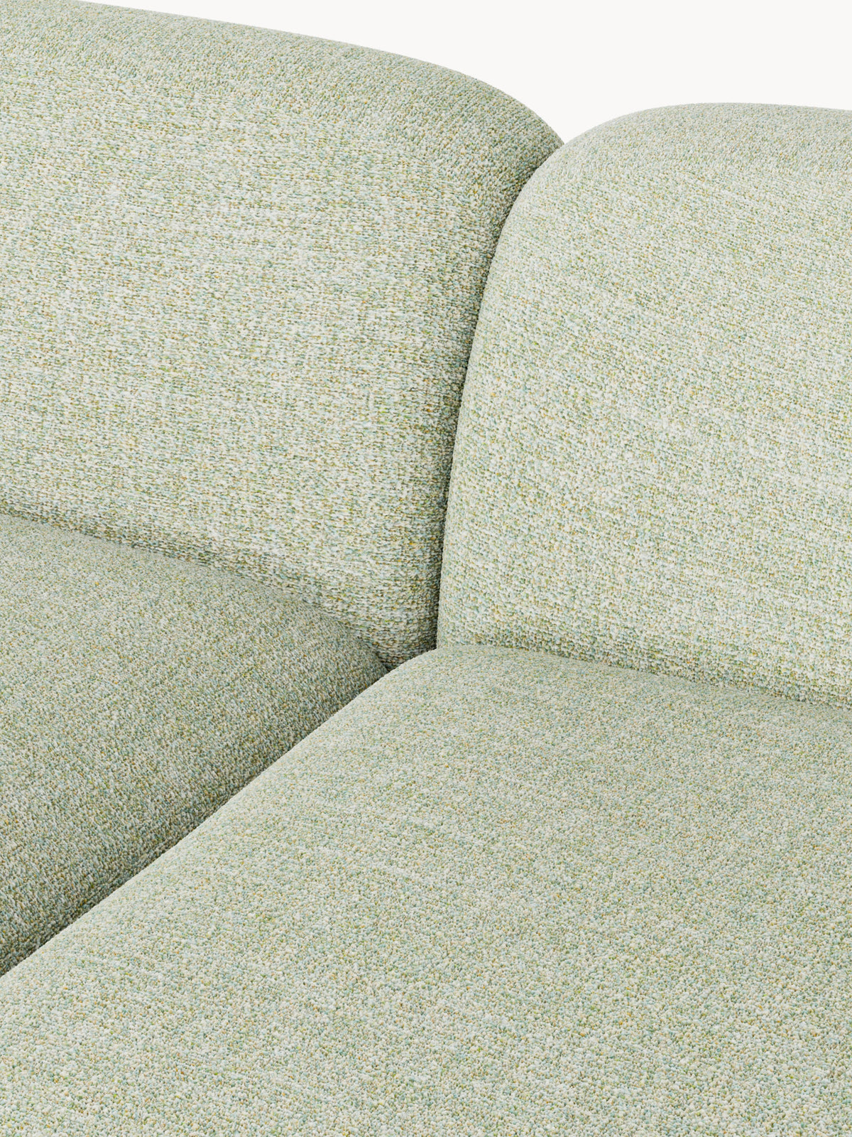 Wolke Modular Bouclé Corner Sofa (4-seater) with Chaise End