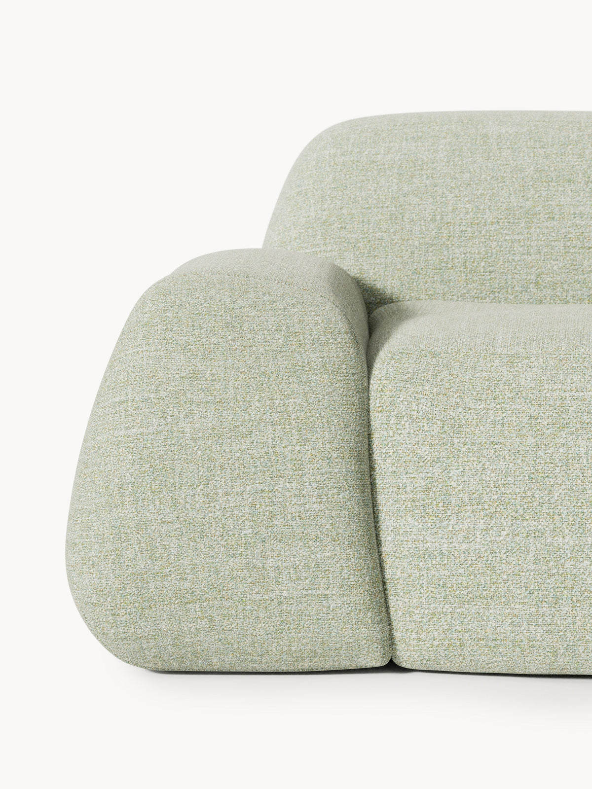 Wolke Modular Bouclé Corner Sofa (4-seater) with Chaise End