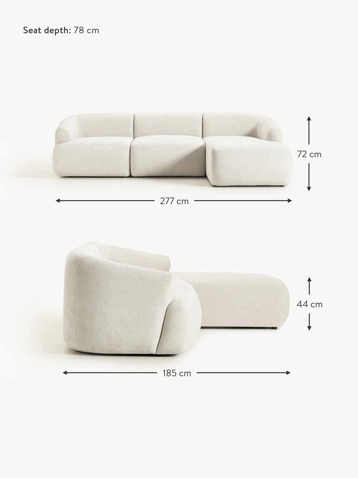 Sofia Modular Corner Sofa (4-seater)