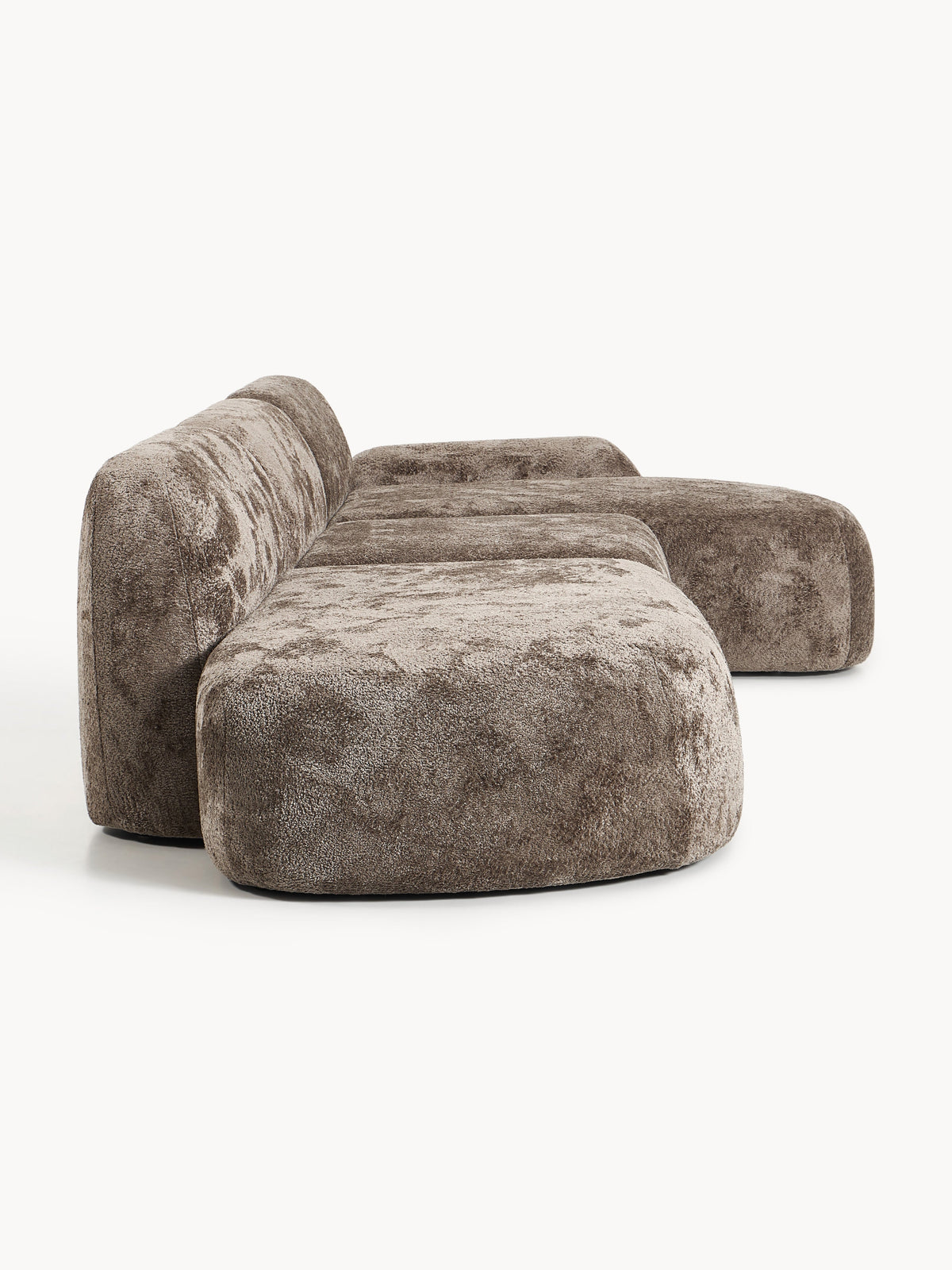 Wolke Modular Teddy Bouclé Corner Sofa (4-seater) with Chaise End