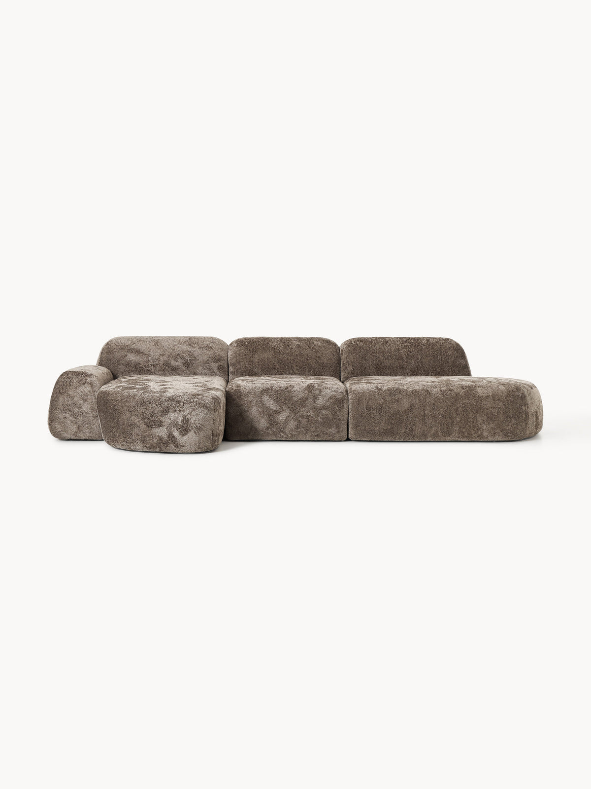 Wolke Modular Teddy Bouclé Corner Sofa (4-seater) with Chaise End