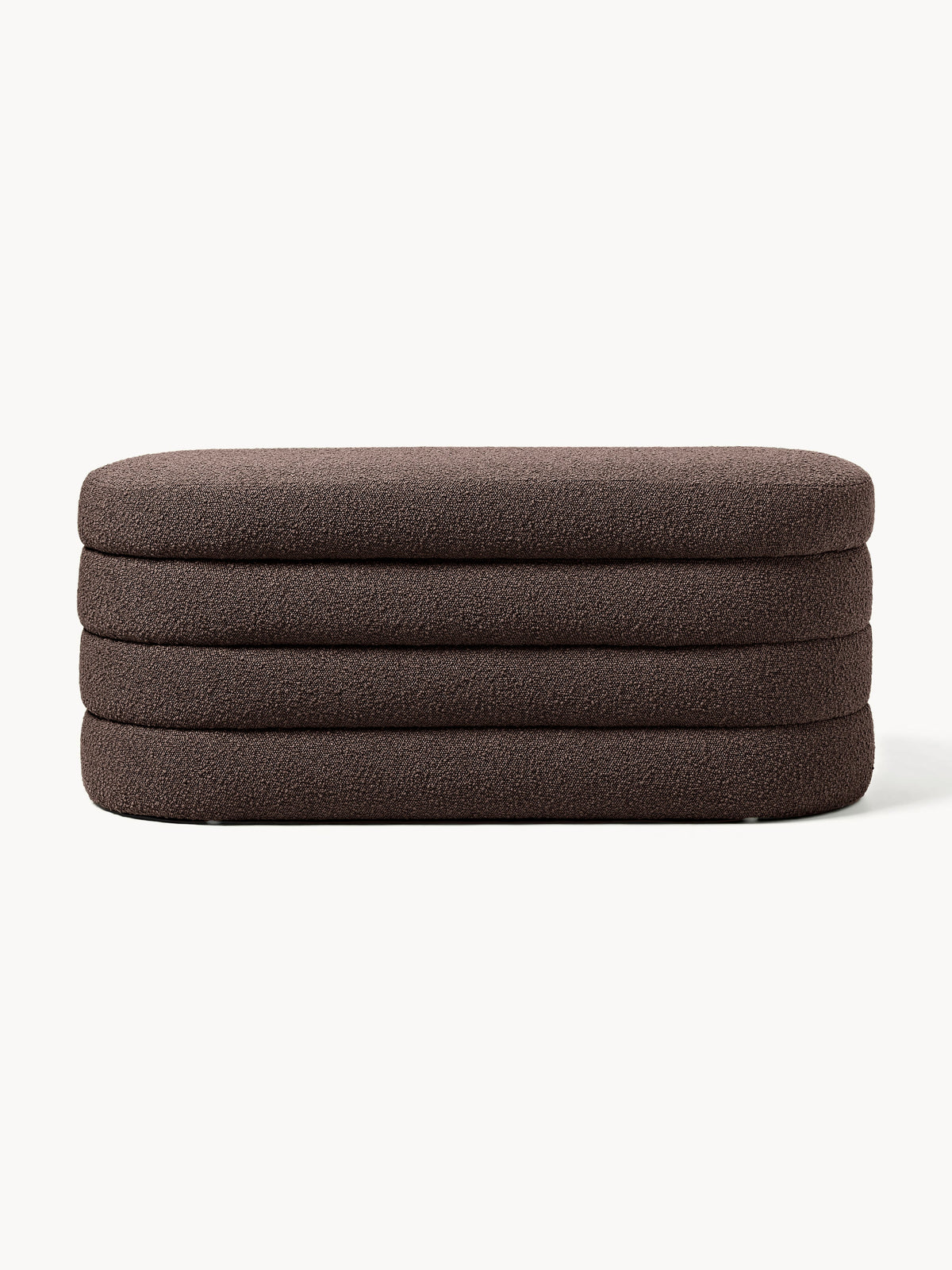 Alto Bouclé Upholstered Bench with Storage Space